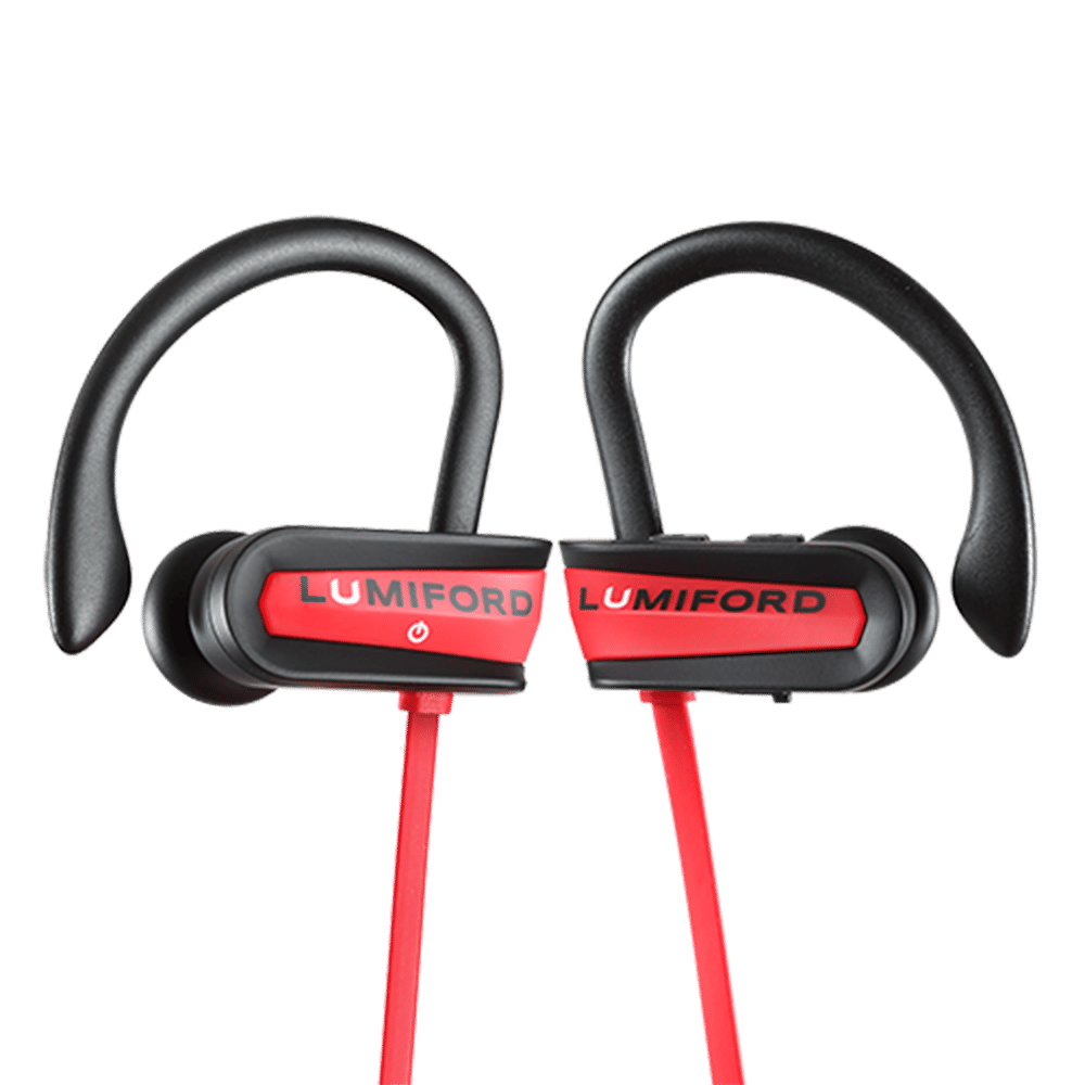 LUMIFORD XP20 Neckband with Passive Noise Cancellation (IPX7 Waterproof, Dual Pairing Technology, Red)_6