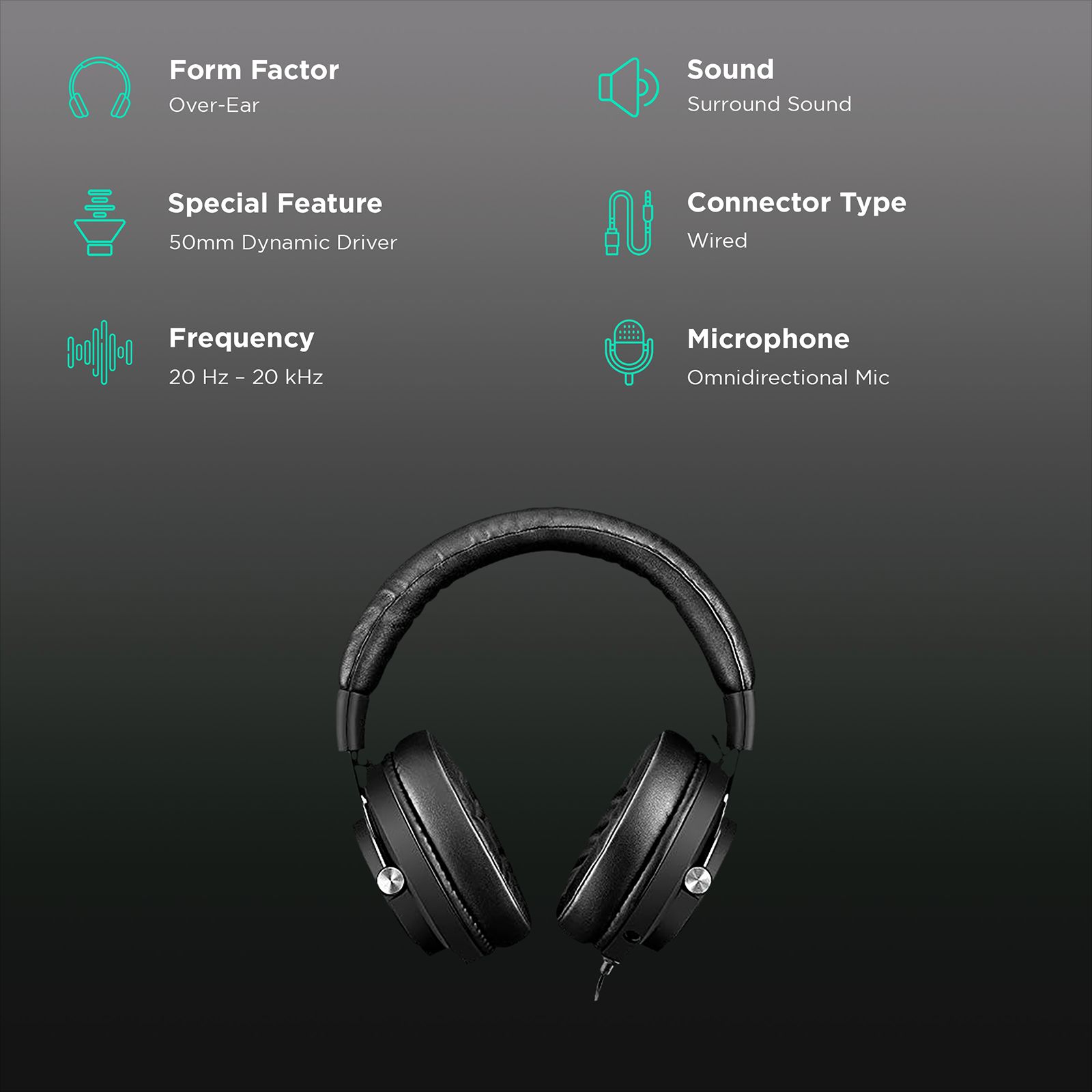 rapoo Backlit Over-Ear Headset (VH150, Black) rapoo Backlit Over-Ear Headset (VH150, Black)_2