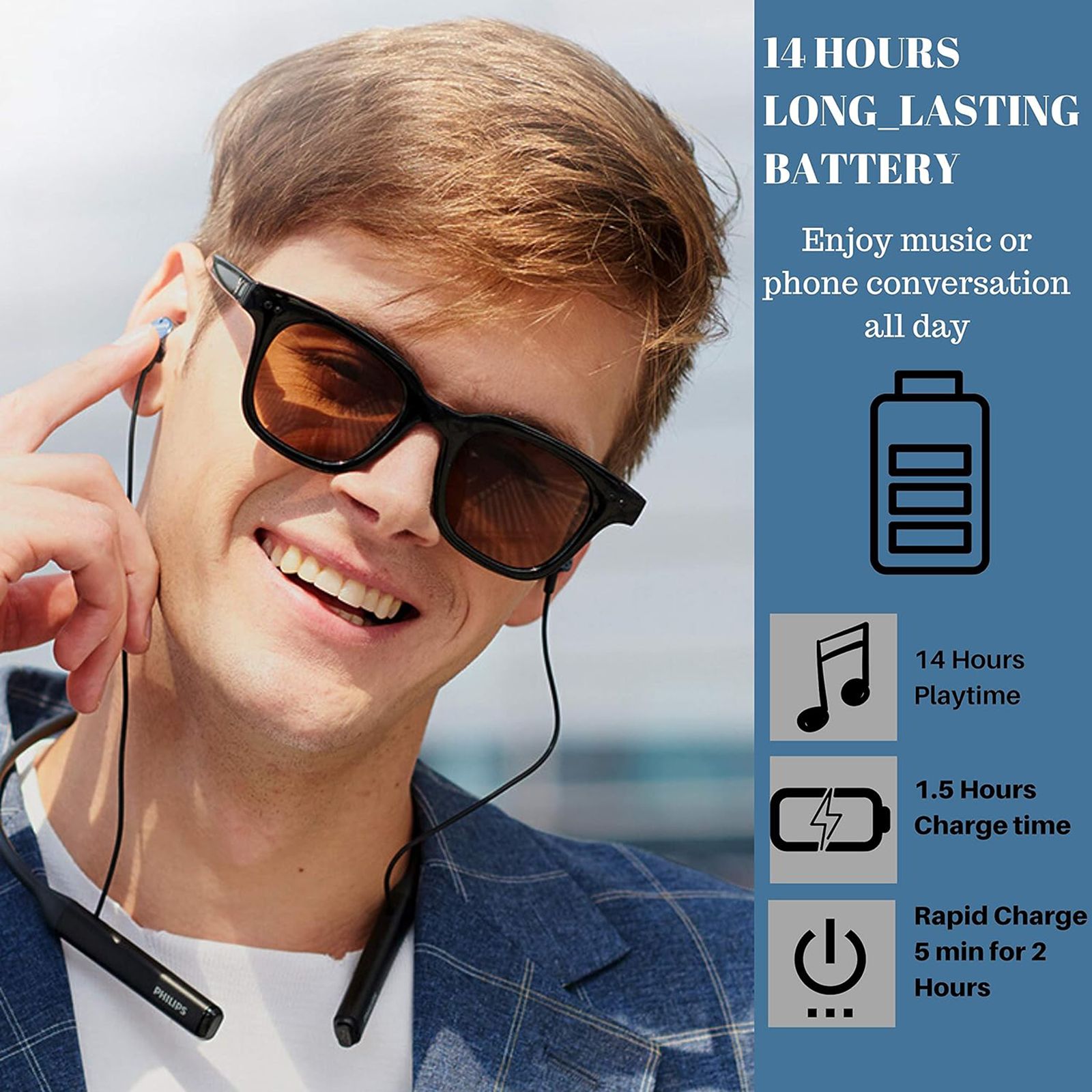 PHILIPS TAPN402 In-Ear Wireless Earphones (Black)_16