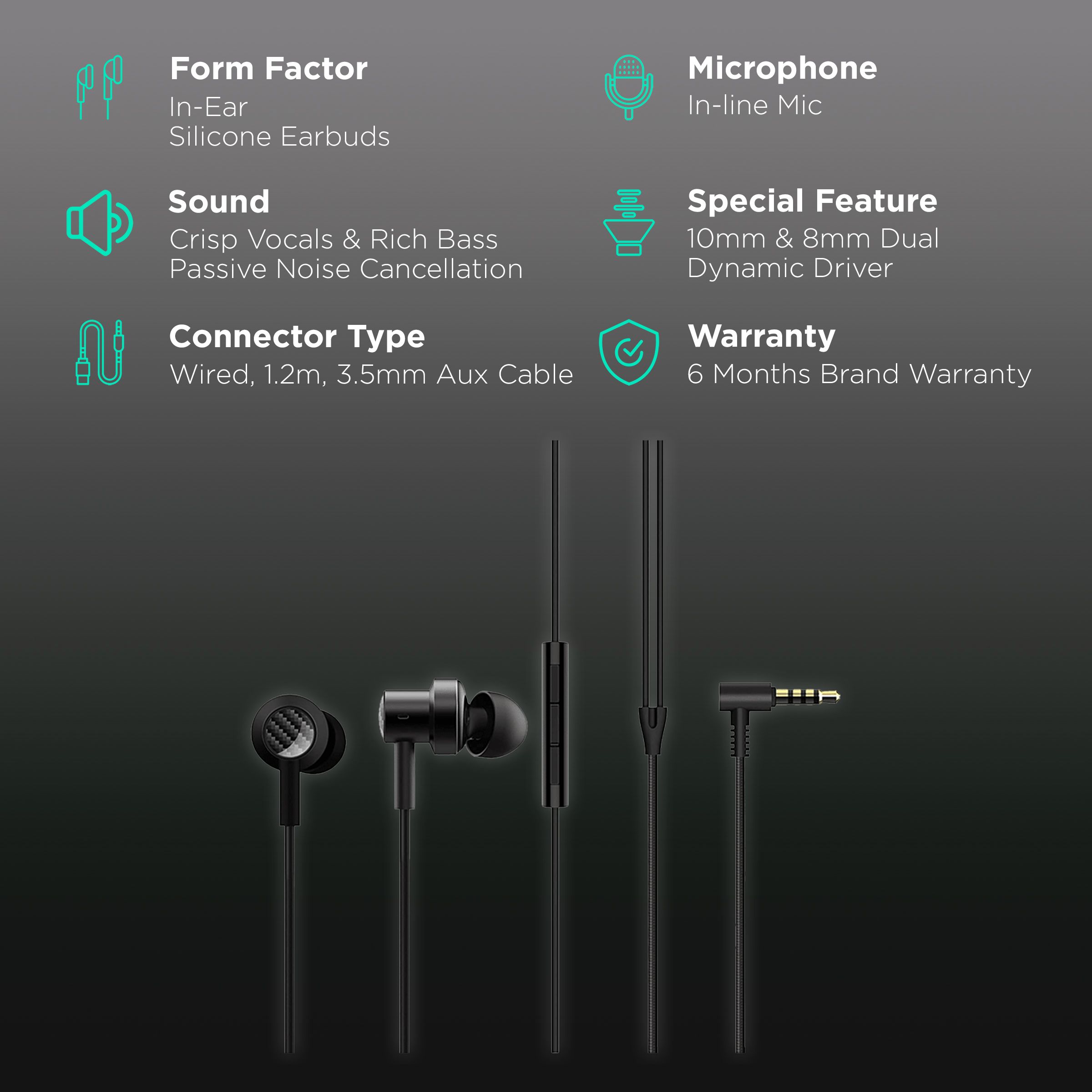 Xiaomi ZBW4486IN Wired Earphone with Mic (In Ear, Black) Xiaomi ZBW4486IN Wired Earphone with Mic (In Ear, Black)_2