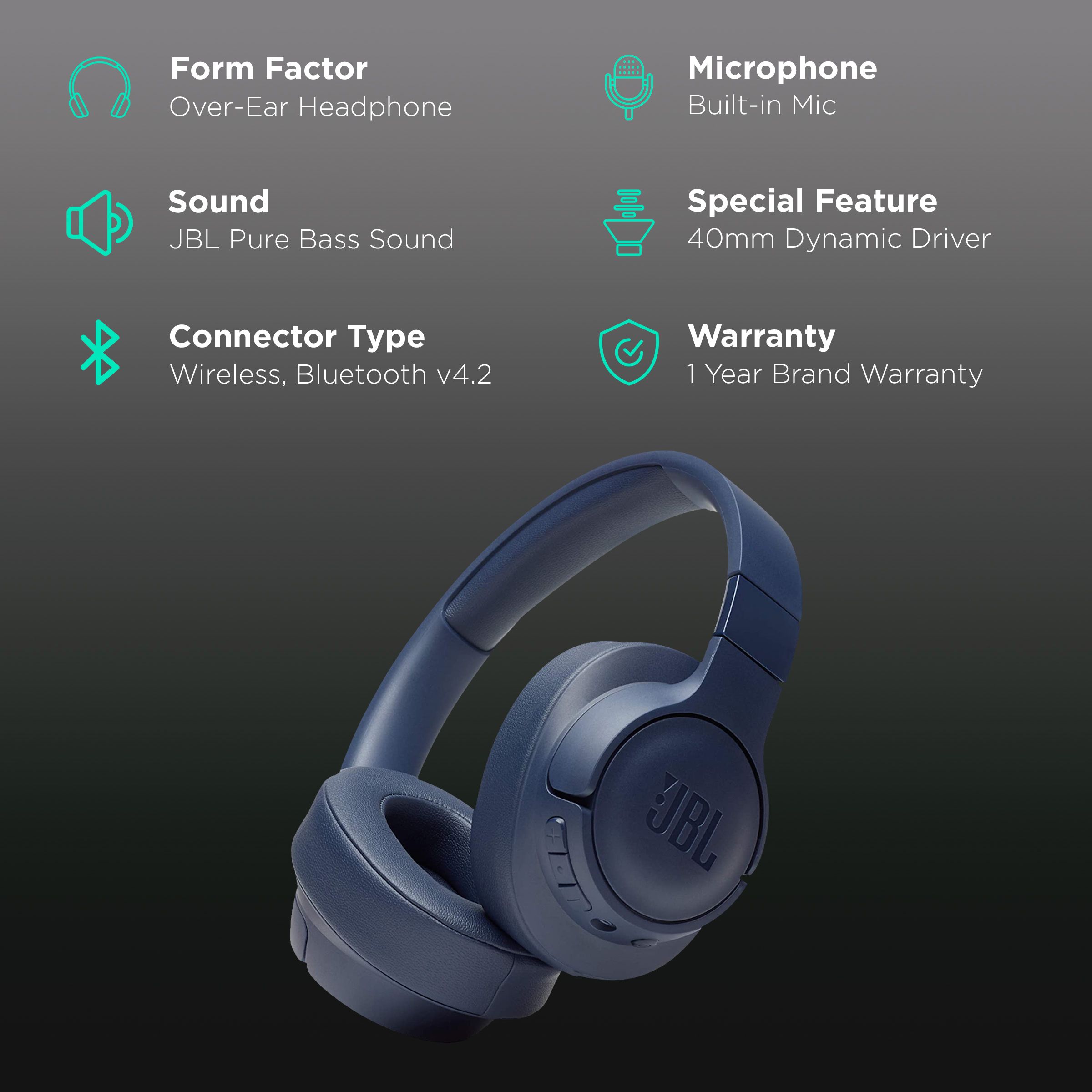 JBL Tune 700 JBLT700BTBLU Bluetooth Headphone with Mic (27 Hours Playback, Over Ear, Blue) JBL Tune 700 JBLT700BTBLU Bluetooth Headphone with Mic (27 Hours Playback, Over Ear, Blue)_2