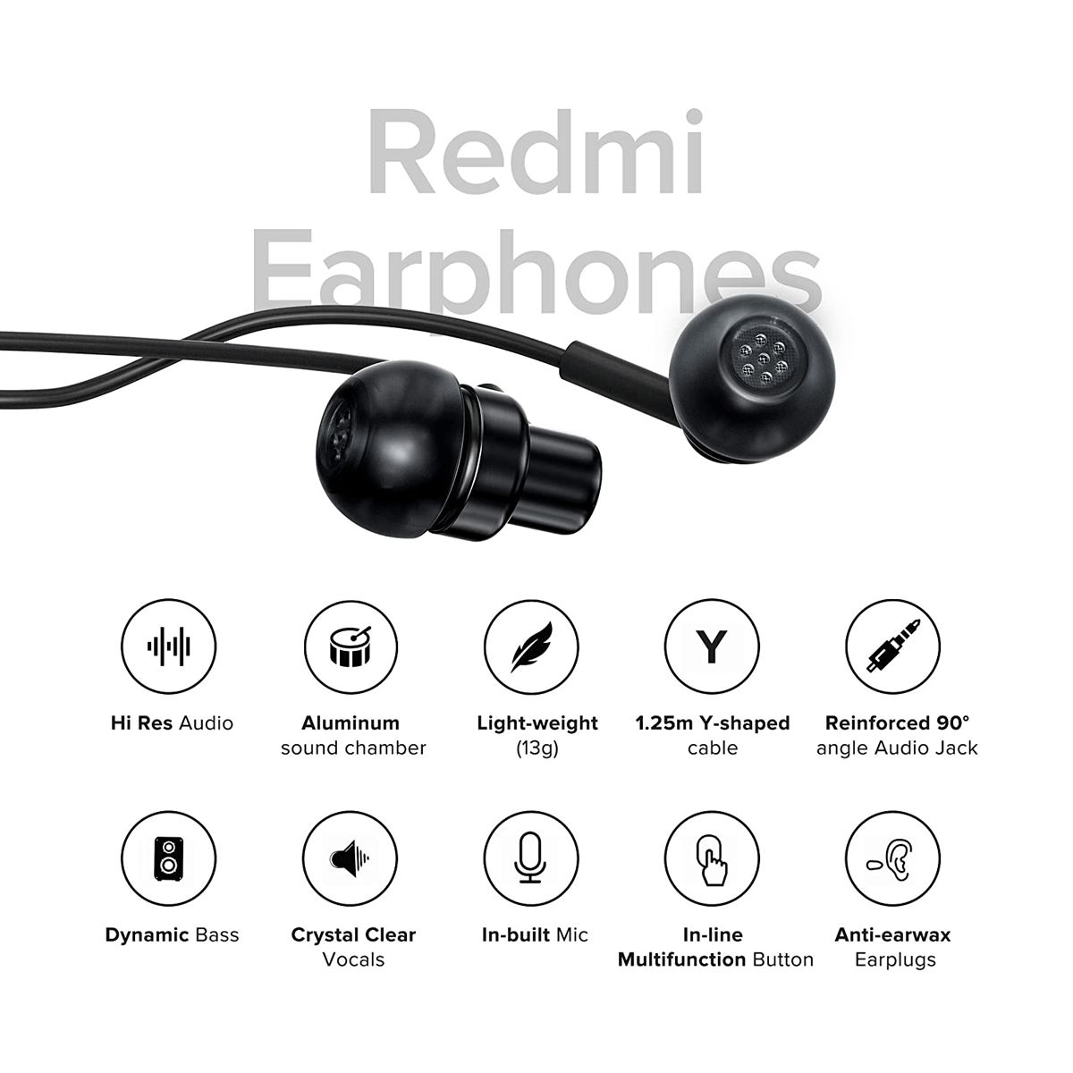 Redmi BHR4205IN Wired Earphone with Mic (In Ear, Black) Redmi BHR4205IN Wired Earphone with Mic (In Ear, Black)_9