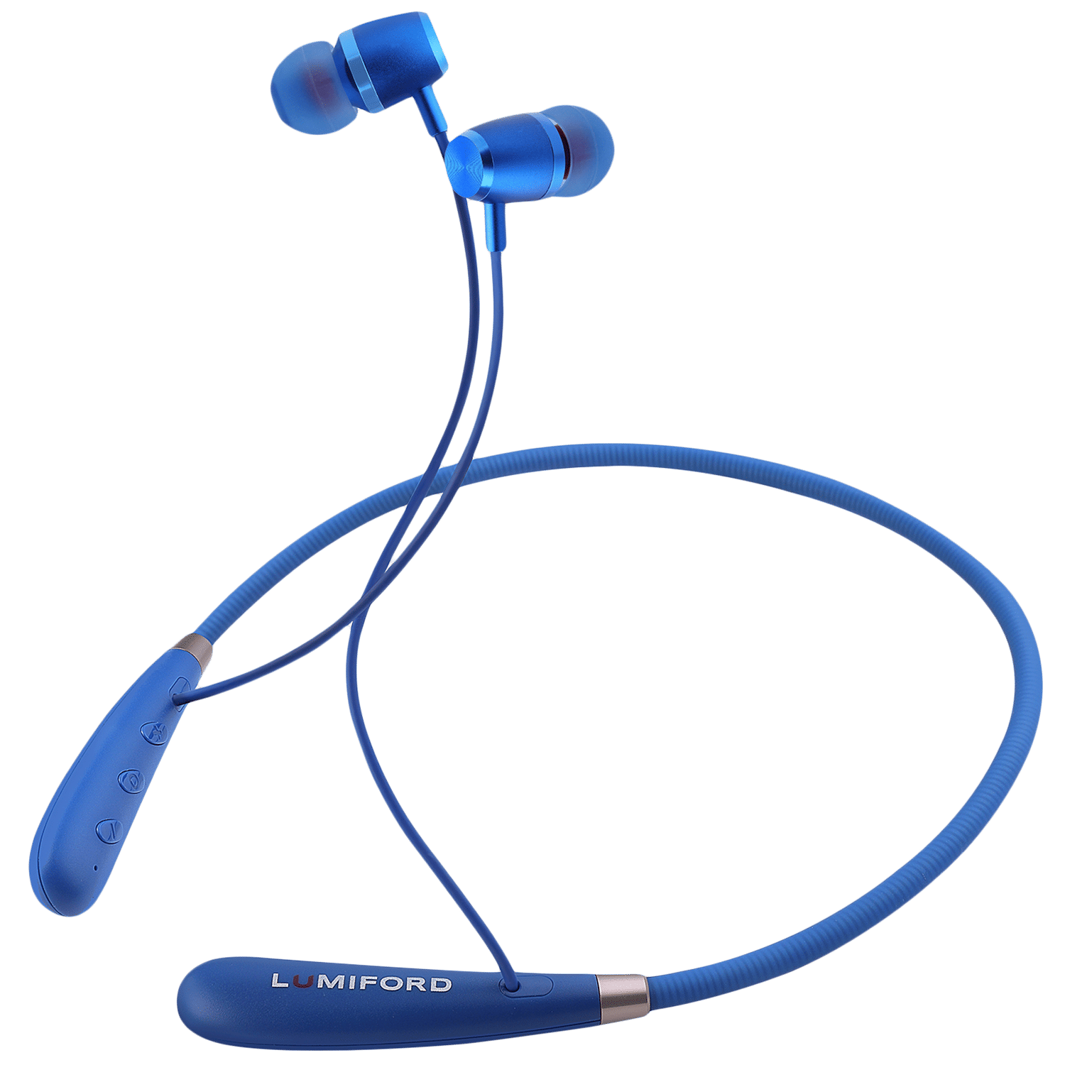 LUMIFORD XploriaHD XP60 Neckband with Passive Noise Cancellation (IPX5 Splashproof & Water Resistant, Multi Functional Button, Blue)_9