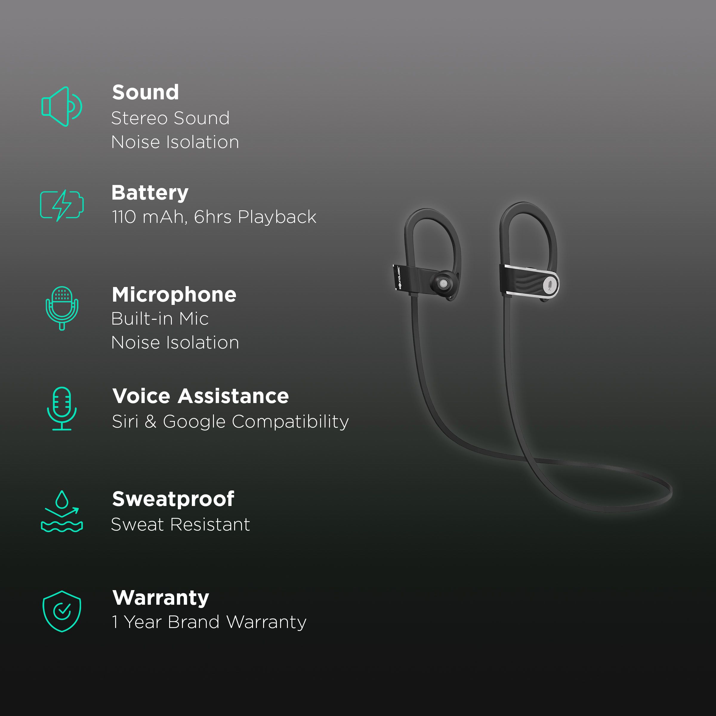 soundLOGIC Sport BEB012PX_BL Neckband with Noise Isolation (Sweatproof, Voice Assistant Enabled, Black) soundLOGIC Sport BEB012PX_BL Neckband with Noise Isolation (Sweatproof, Voice Assistant Enabled, Black)_2