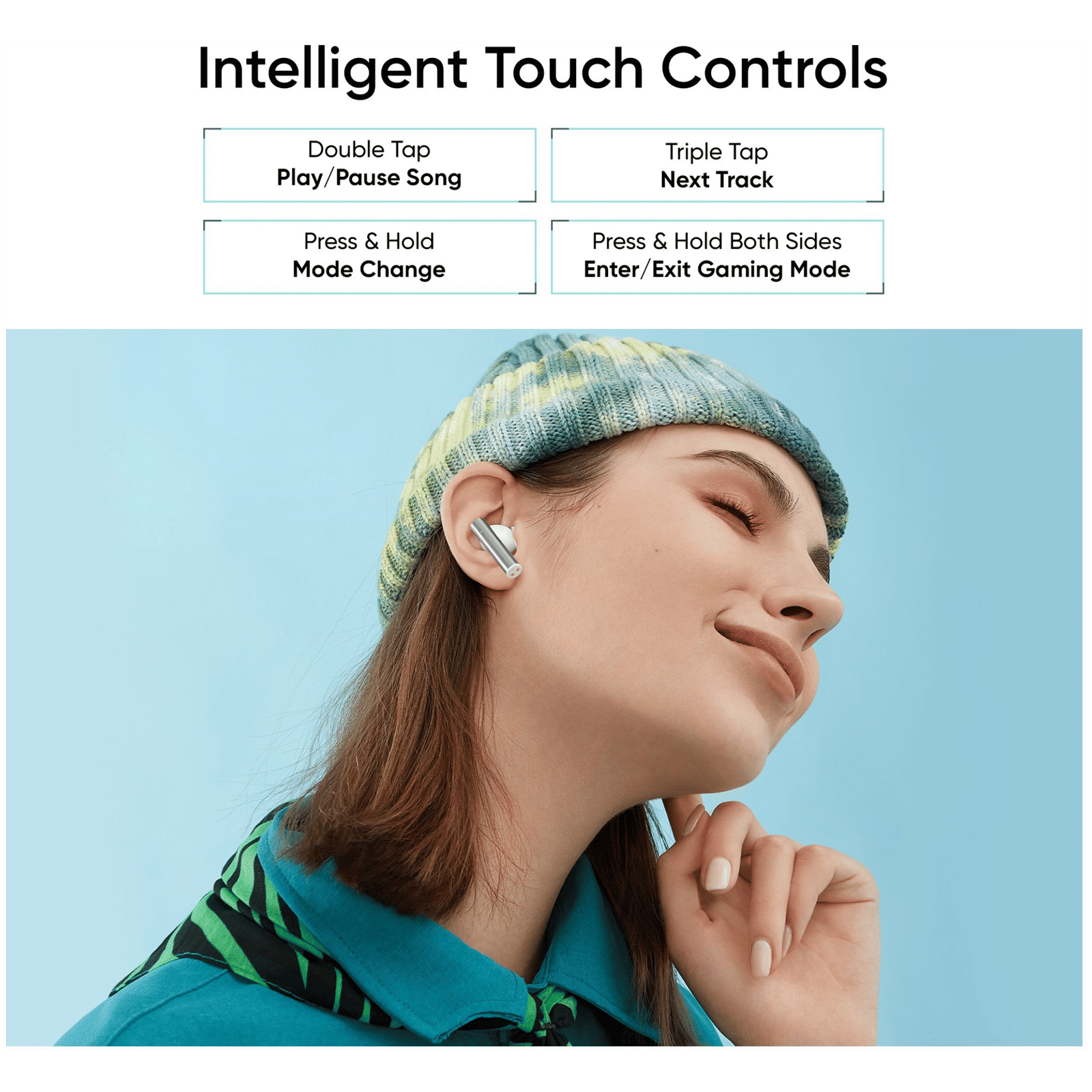 realme Buds Air 2 RMA2003 TWS Earbuds with Active Noise Cancellation (IPX5 Water Resistant, 25 Hours Playtime, Closer White)_8