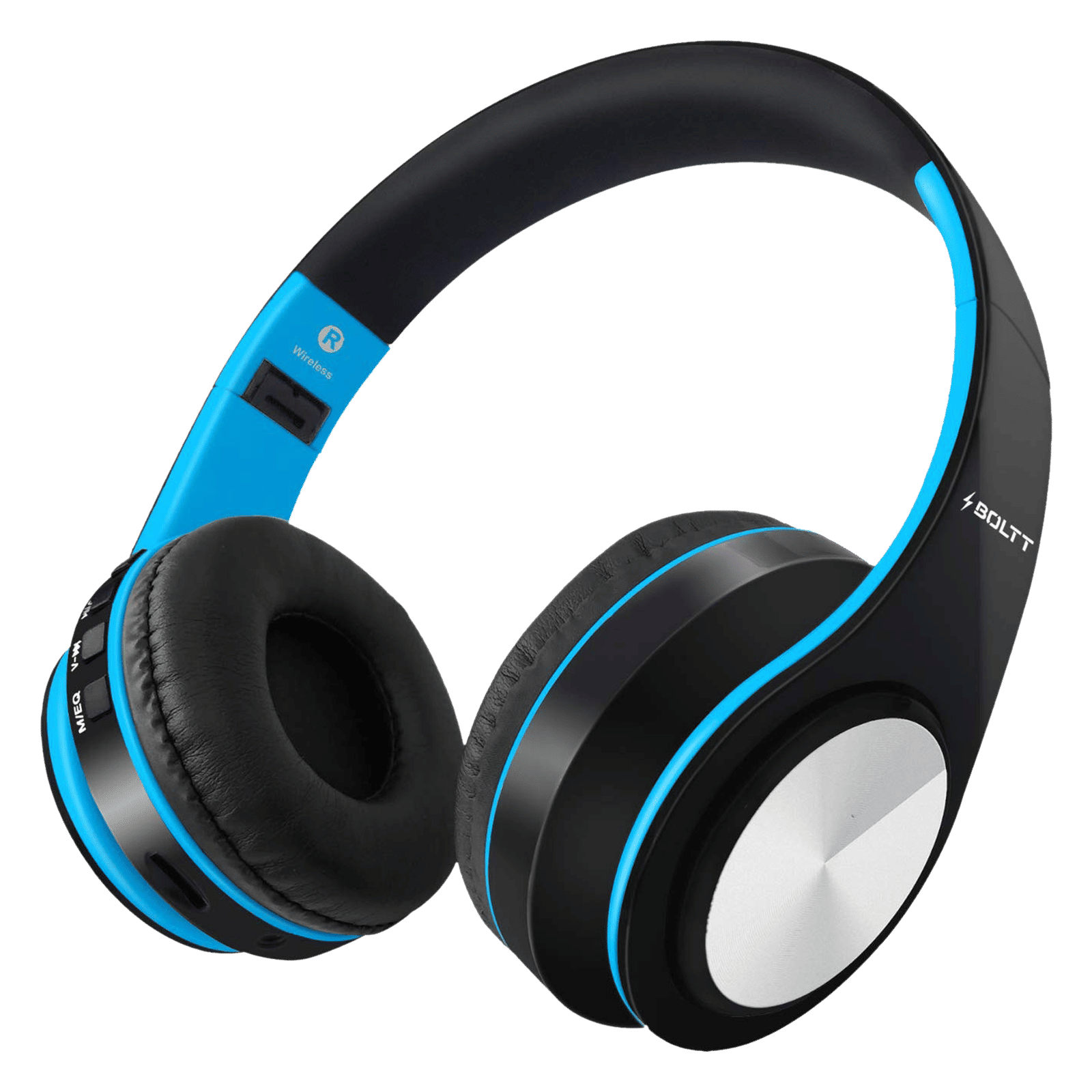 FIRE-BOLTT BH1001 BH1000 On-Ear Noise Isolation Wireless Headphone with Mic (Bluetooth 5.0, Exceptional Sound with Great Bass, Blue)_1