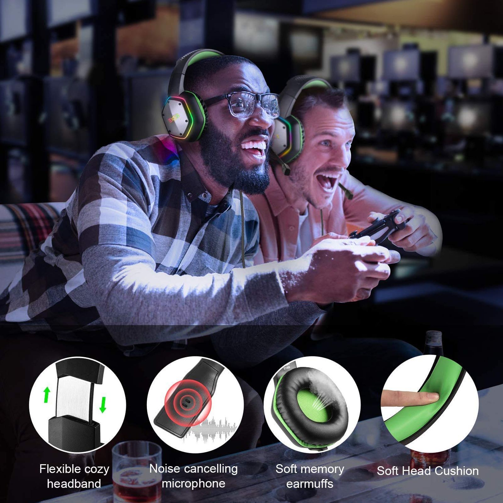 FIRE-BOLTT 13BGHAAY#1 BGH1300 Wired Headphone with Mic ( Over-Ear, Lime )_7