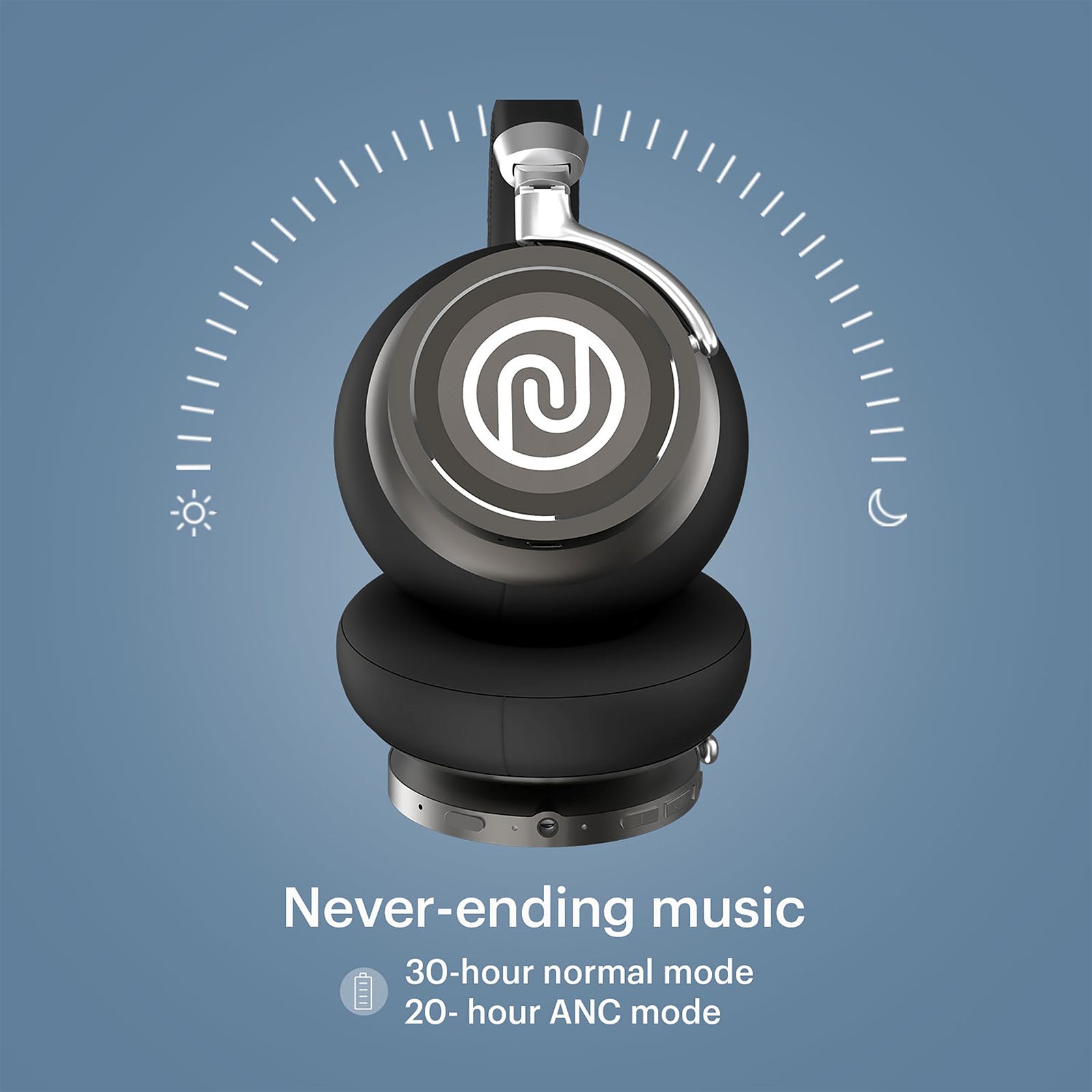 noise Defy Bluetooth Headphone with Mic (IPX5 Water Resistant, On Ear, Black)_6