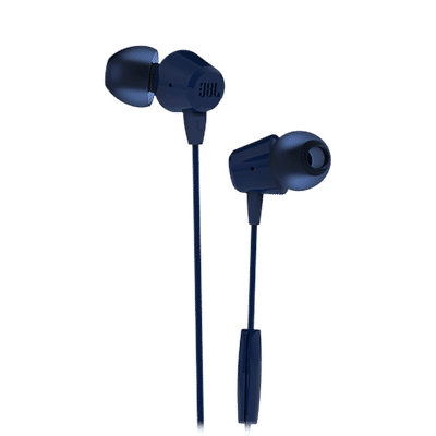 JBL T50HIBLUIN Wired Earphone with Mic (In Ear, Blue)