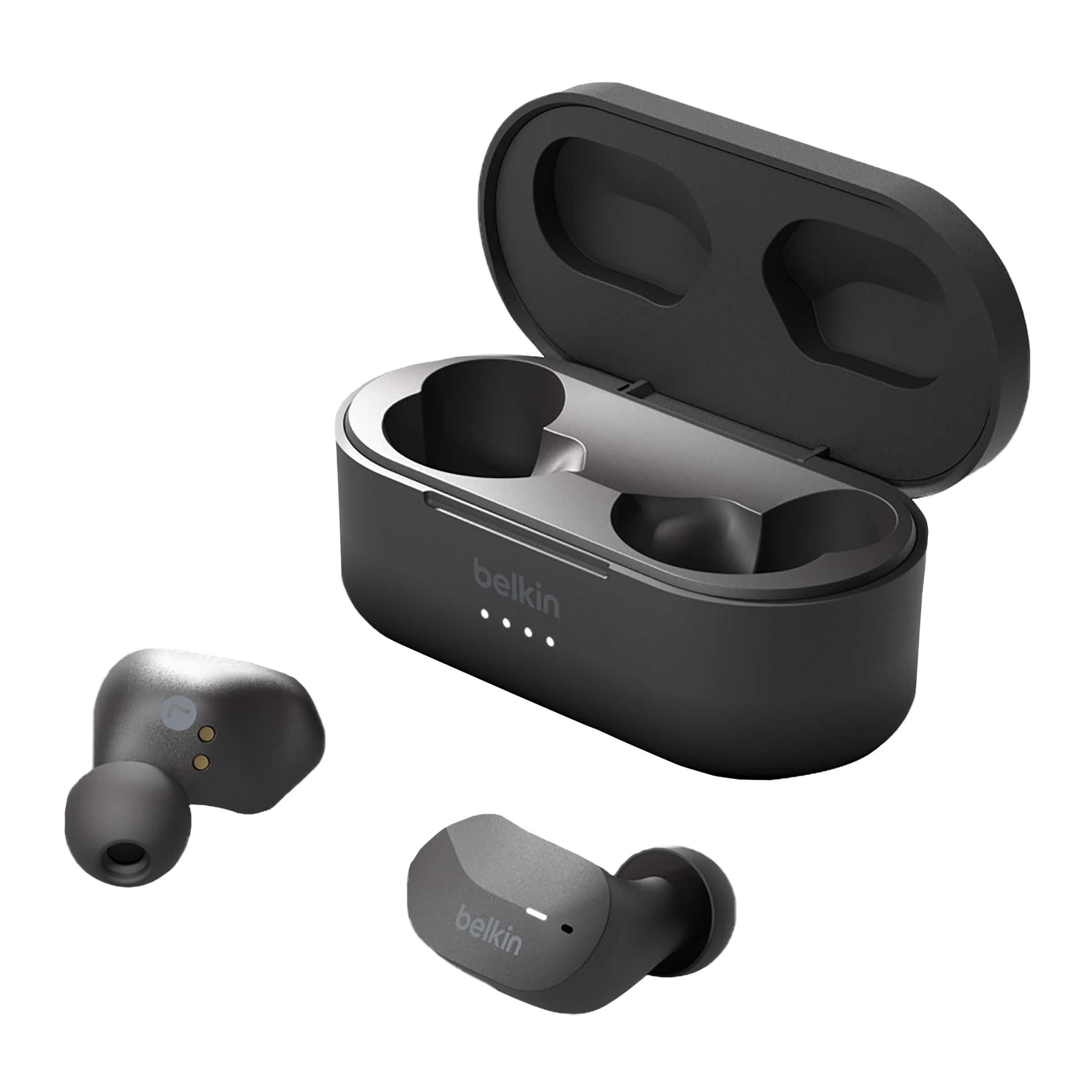 belkin Soundform AUC001BTBK TWS Earbuds with Active Noise Cancellation (IPX5 Sweat & Water Resistant, 19 Hours Playback, Black) belkin Soundform AUC001BTBK TWS Earbuds with Active Noise Cancellation (IPX5 Sweat & Water Resistant, 19 Hours Playback, Black)_1