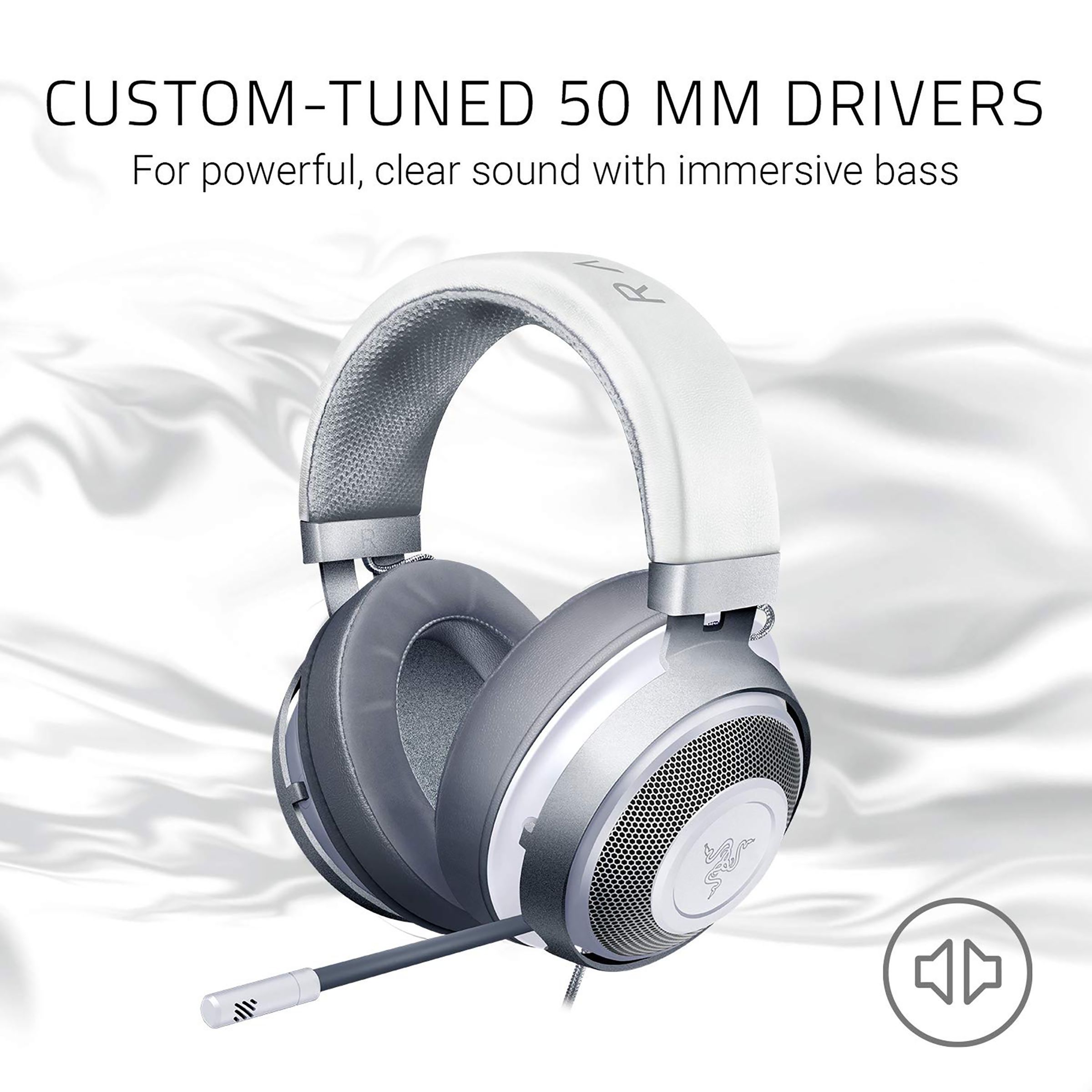 RAZER Kraken RZ04-02830400-R3M1 Wired Gaming Headset with Noise Isolation (Thicker Headband Padding, Over Ear, Mercury)_7