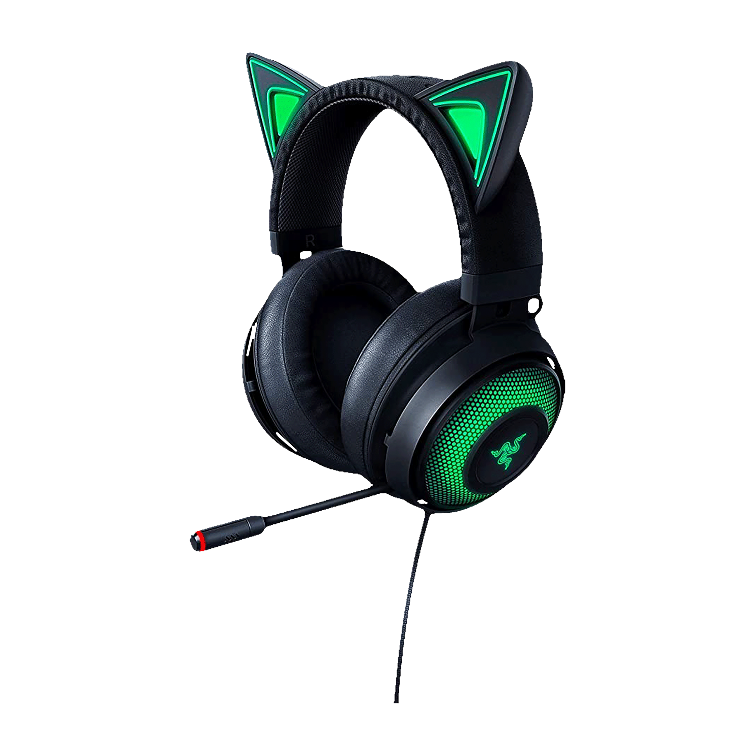 RAZER Kraken Kitty RZ04-02980100-R3M1 Wired Gaming Headset with Active Noise Cancellation (Stream Reactive Lighting, Over Ear, Black) RAZER Kraken Kitty RZ04-02980100-R3M1 Wired Gaming Headset with Active Noise Cancellation (Stream Reactive Lighting, Over Ear, Black)_1