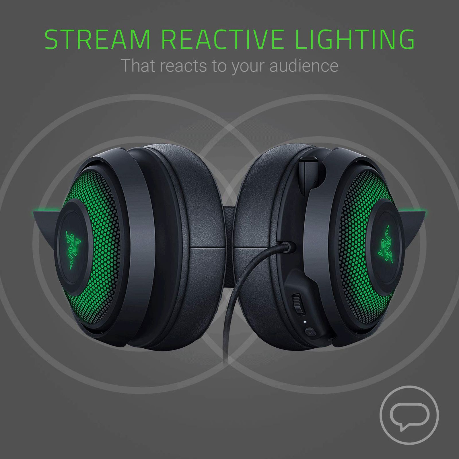 RAZER Kraken Kitty RZ04-02980100-R3M1 Wired Gaming Headset with Active Noise Cancellation (Stream Reactive Lighting, Over Ear, Black) RAZER Kraken Kitty RZ04-02980100-R3M1 Wired Gaming Headset with Active Noise Cancellation (Stream Reactive Lighting, Over Ear, Black)_8