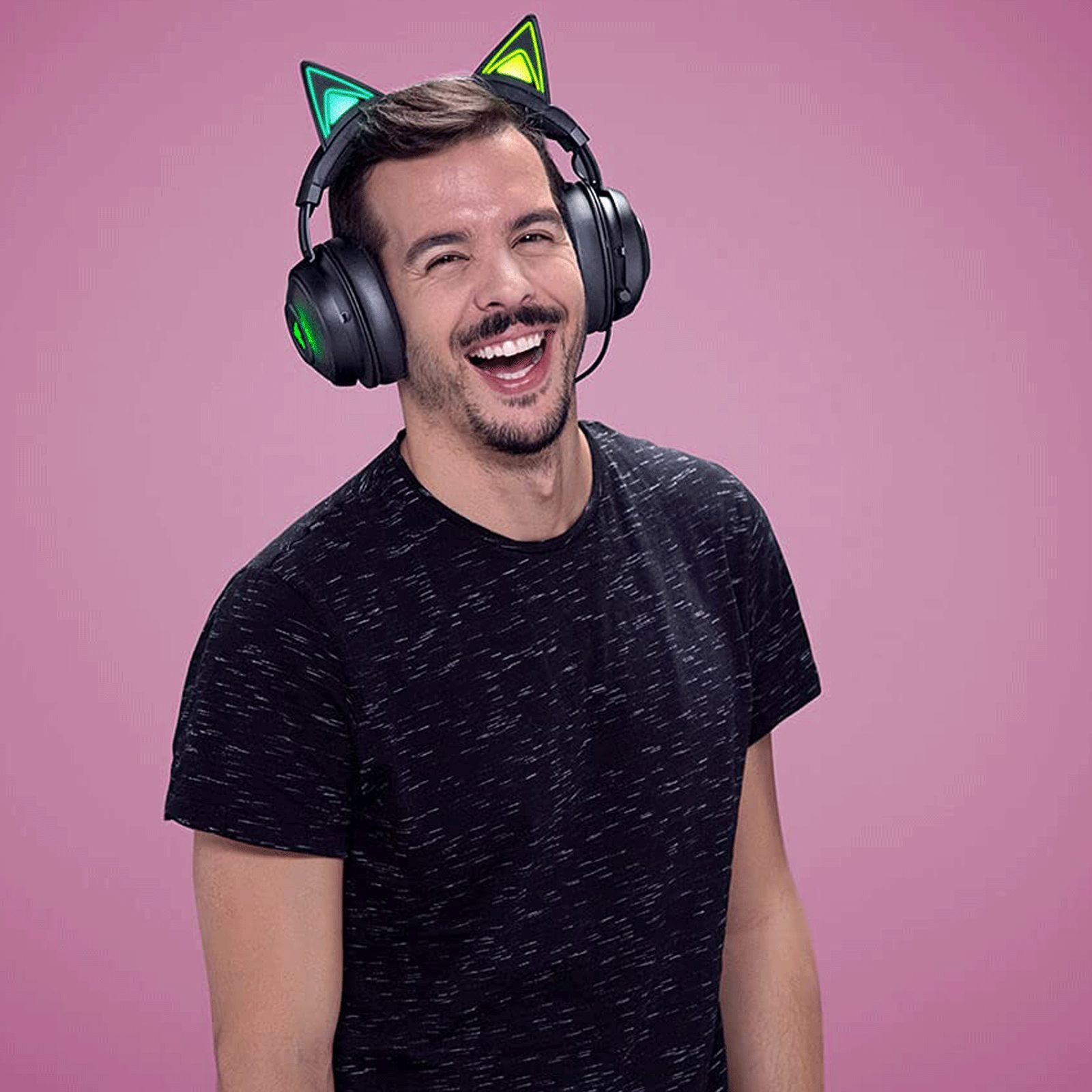 RAZER Kraken Kitty RZ04-02980100-R3M1 Wired Gaming Headset with Active Noise Cancellation (Stream Reactive Lighting, Over Ear, Black) RAZER Kraken Kitty RZ04-02980100-R3M1 Wired Gaming Headset with Active Noise Cancellation (Stream Reactive Lighting, Over Ear, Black)_5