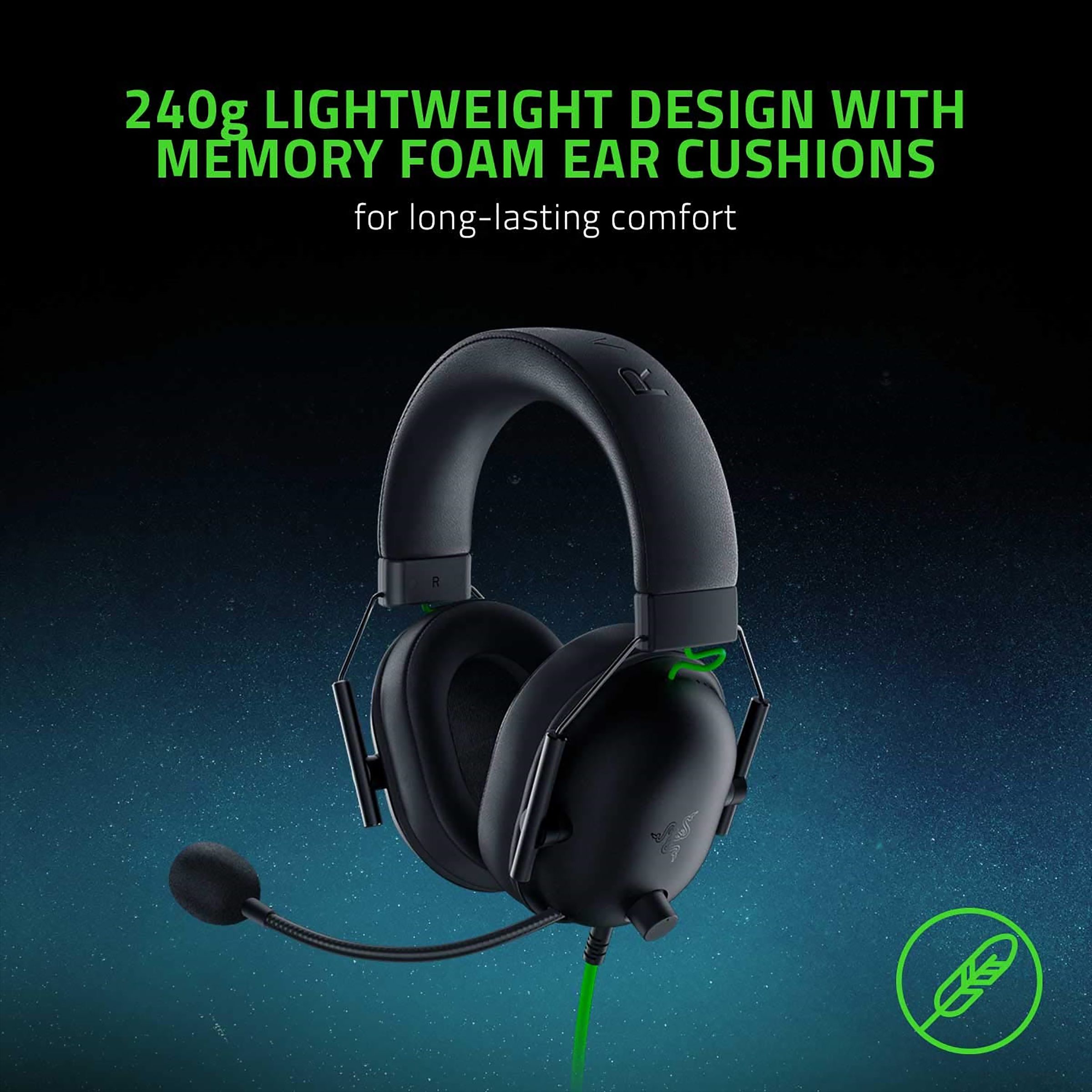 RAZER BlackShark V2 X RZ04-03240100-R3M1 Wired Gaming Headset with Advanced Passive Noise Cancellation (HyperClear Cardioid Mic, Over Ear, Black) RAZER BlackShark V2 X RZ04-03240100-R3M1 Wired Gaming Headset with Advanced Passive Noise Cancellation (HyperClear Cardioid Mic, Over Ear, Black)_8