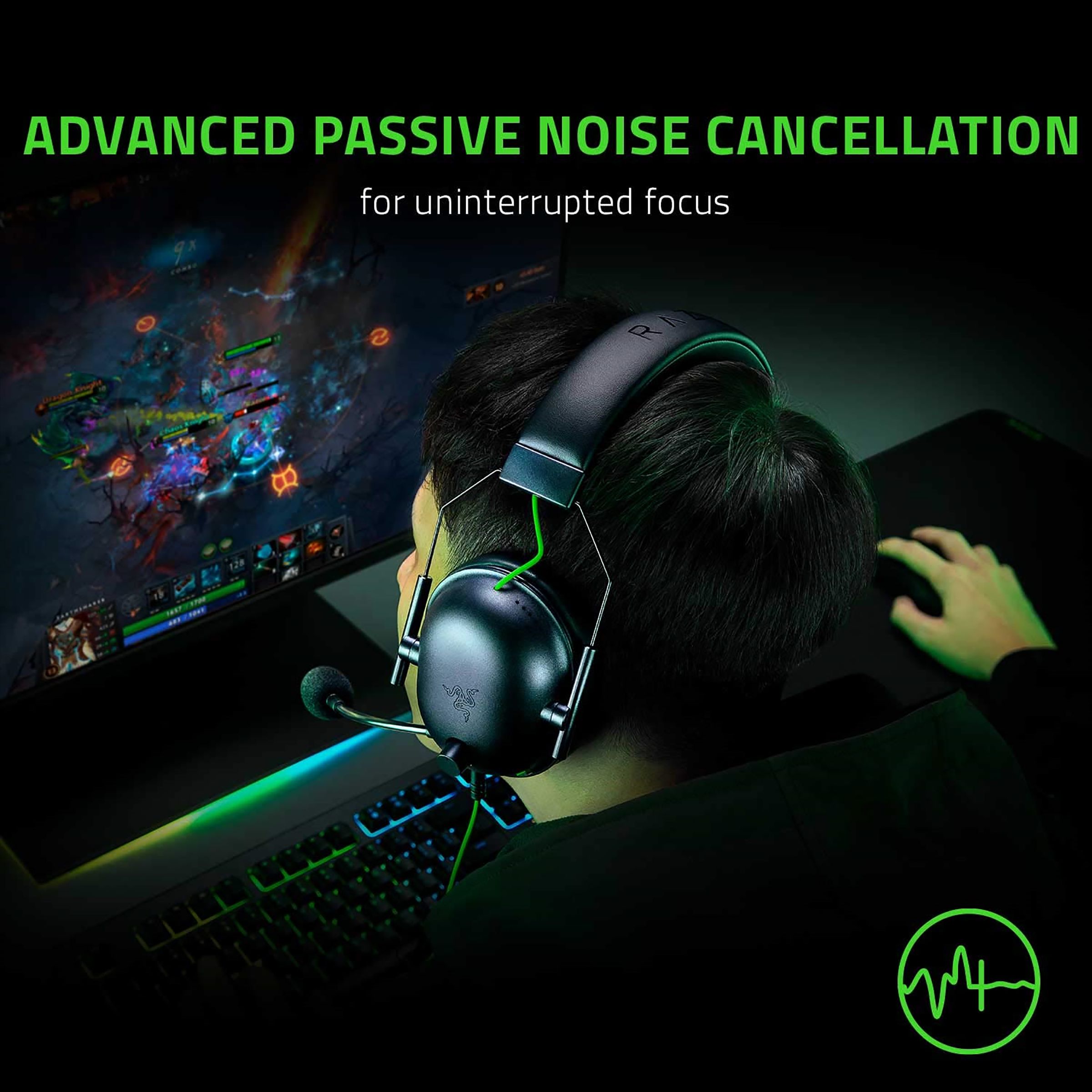 RAZER BlackShark V2 X RZ04-03240100-R3M1 Wired Gaming Headset with Advanced Passive Noise Cancellation (HyperClear Cardioid Mic, Over Ear, Black) RAZER BlackShark V2 X RZ04-03240100-R3M1 Wired Gaming Headset with Advanced Passive Noise Cancellation (HyperClear Cardioid Mic, Over Ear, Black)_6