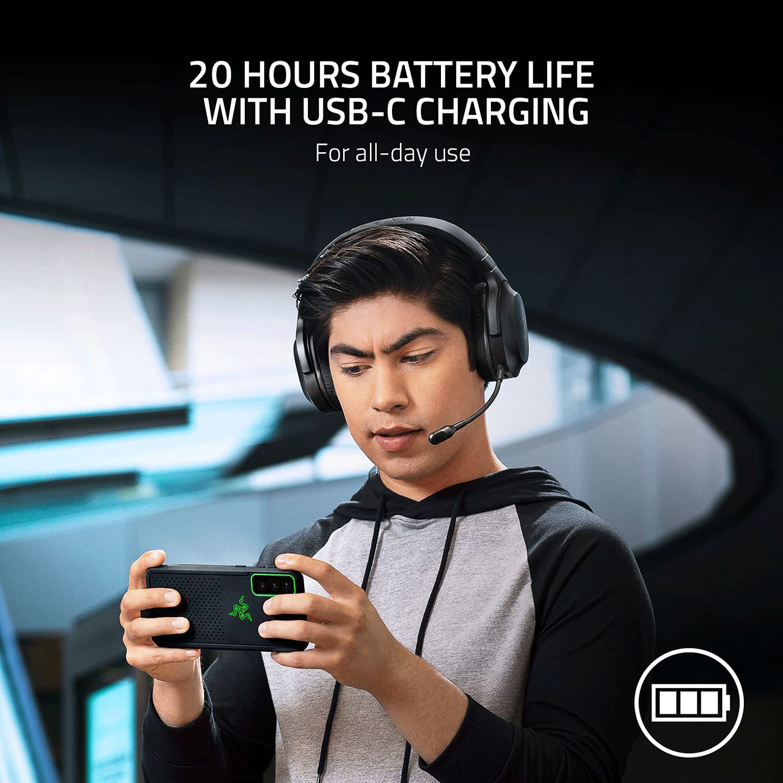 RAZER Barracuda X RZ04-03800100-R3M1 Bluetooth Gaming Headset with Passive Noise Cancellation (20hrs Playtime, Over Ear, Black) RAZER Barracuda X RZ04-03800100-R3M1 Bluetooth Gaming Headset with Passive Noise Cancellation (20hrs Playtime, Over Ear, Black)_4