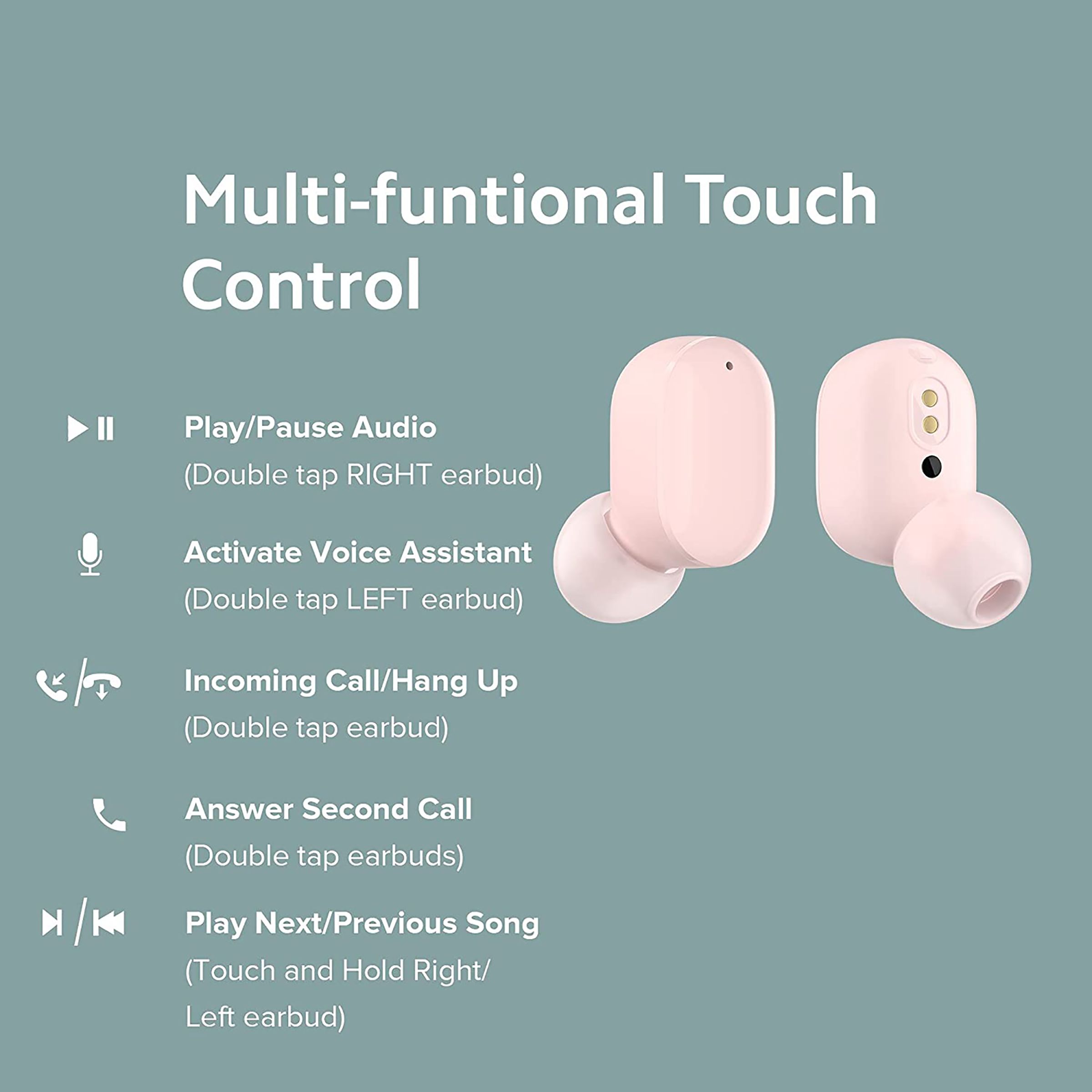 Redmi Earbuds 3 Pro TWSEJ08LS TWS Earbuds with Passive Noise Cancellation (IPX4 Splash & Sweatproof Resistant, 30 Hours Playback, Pink) Redmi Earbuds 3 Pro TWSEJ08LS TWS Earbuds with Passive Noise Cancellation (IPX4 Splash & Sweatproof Resistant, 30 Hours Playback, Pink)_6