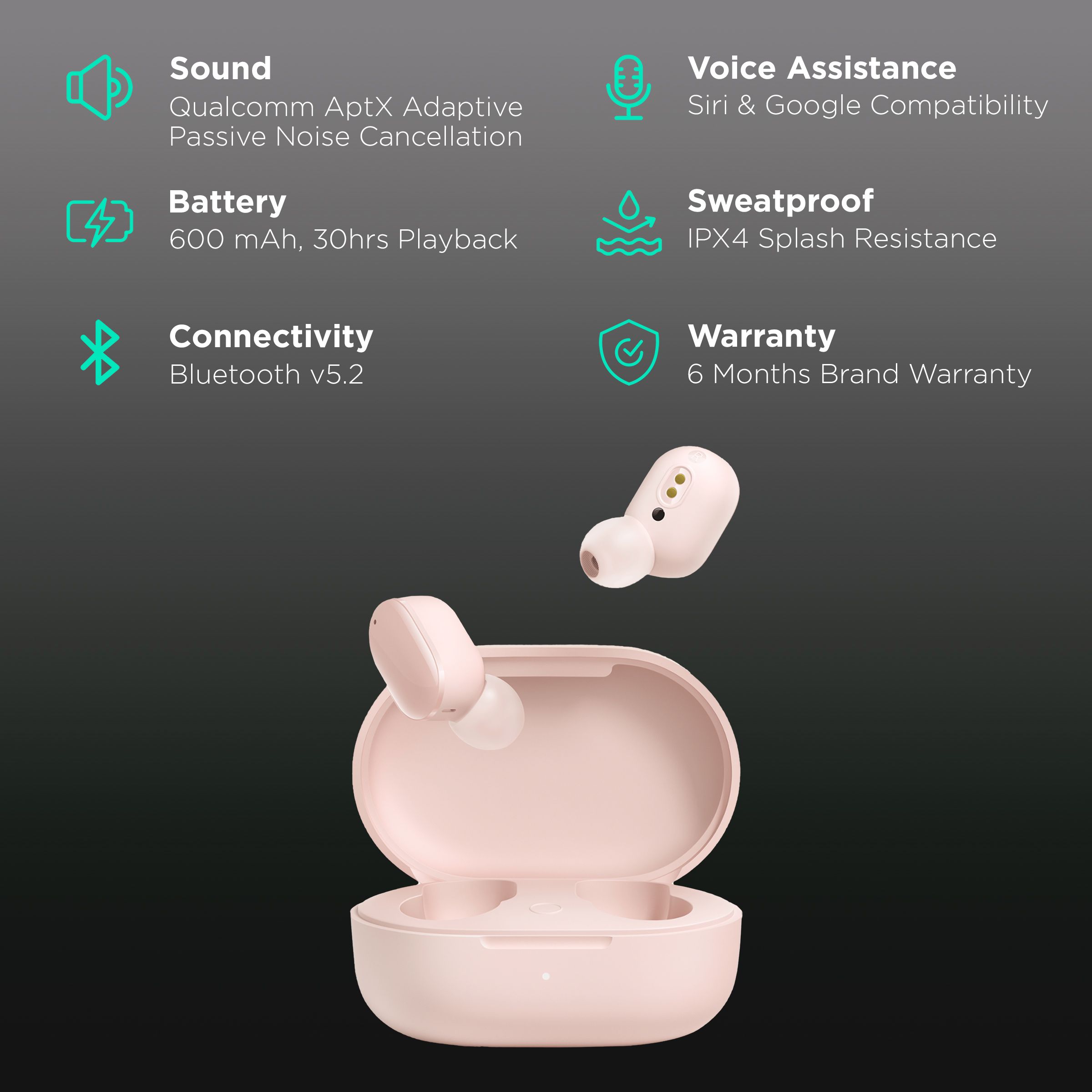 Redmi Earbuds 3 Pro TWSEJ08LS TWS Earbuds with Passive Noise Cancellation (IPX4 Splash & Sweatproof Resistant, 30 Hours Playback, Pink) Redmi Earbuds 3 Pro TWSEJ08LS TWS Earbuds with Passive Noise Cancellation (IPX4 Splash & Sweatproof Resistant, 30 Hours Playback, Pink)_2