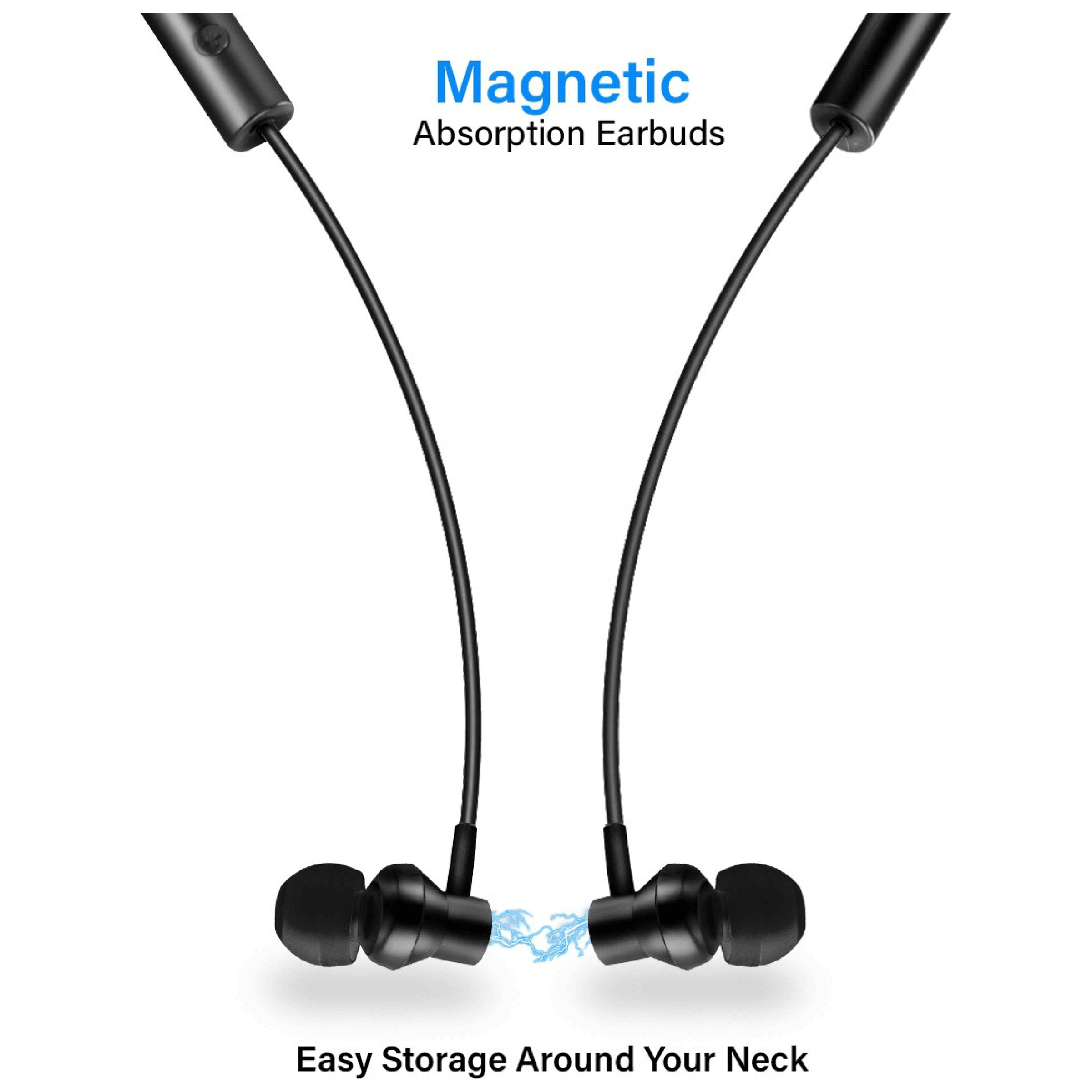 pTron InTunes Beats 140317889 Neckband with Passive Noise Cancellation (Sweat & Dust Resistant, 6 Hours Playtime, Black)_4