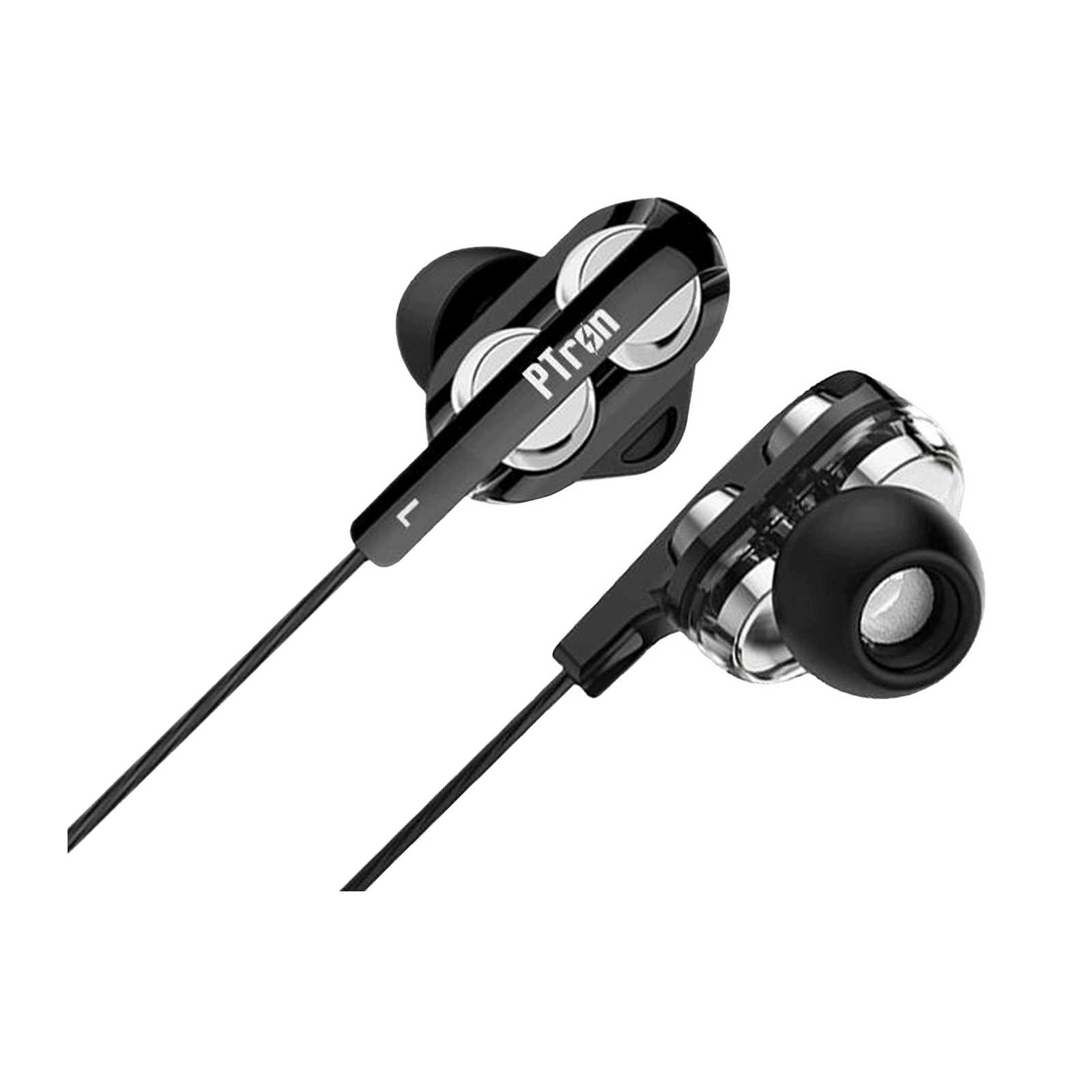 pTron Boom Pro 140317791 Wired Earphone with Mic (In Ear, Black/Silver)_5