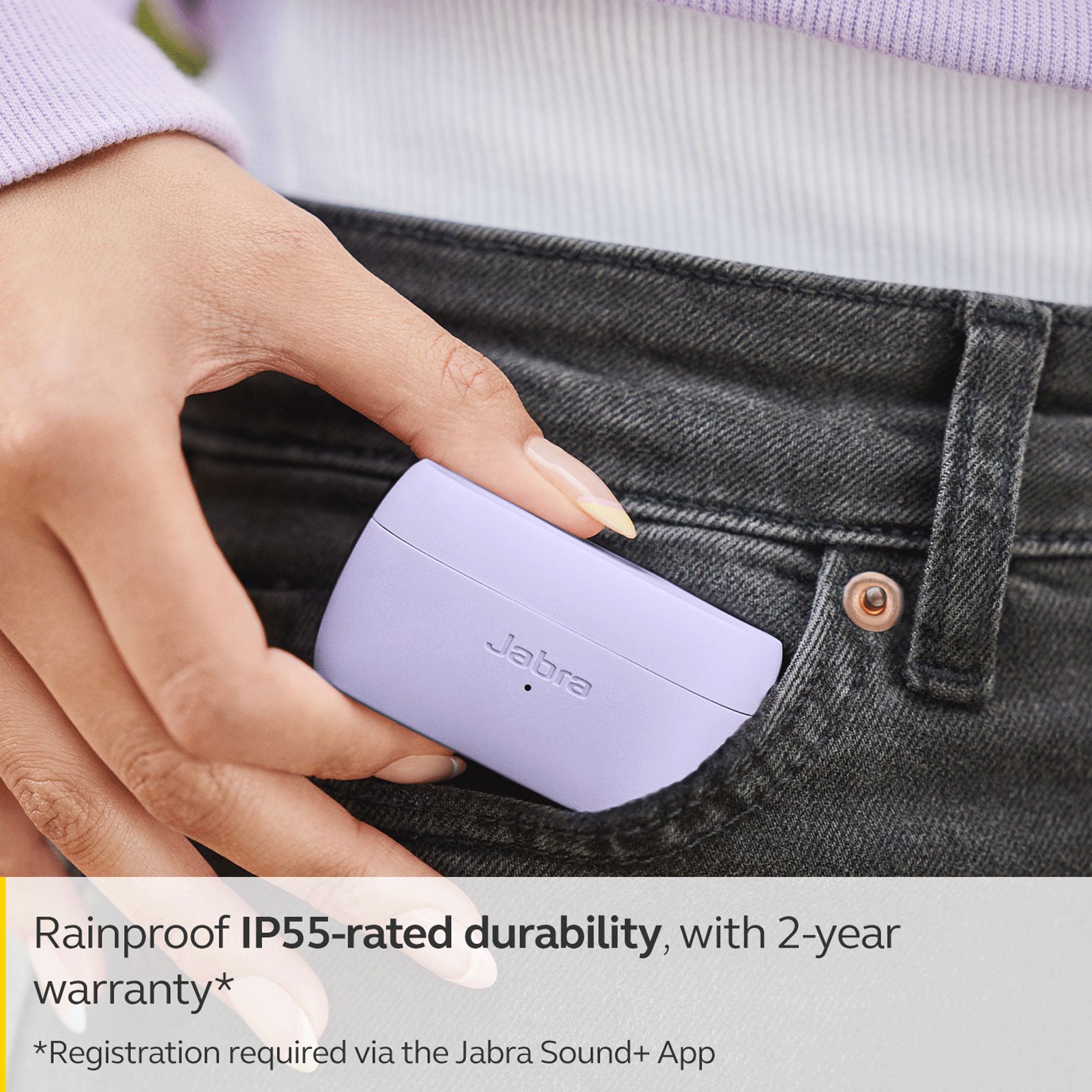 Jabra Elite 3 TWS Earbuds with Noise Isolation (IP55 Water & Dust Resistant, 28 Hours Playback, Lilac)_7