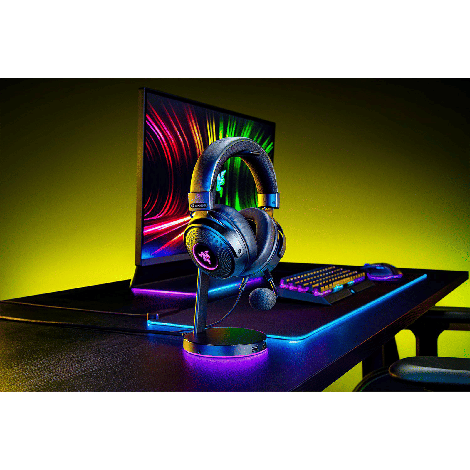 RAZER Kraken V3 HyperSense RZ04-03770100-R3M1 USB Gaming Headset Noise Cancellation (7.1 Surround Sound, Over Ear, Black)_8