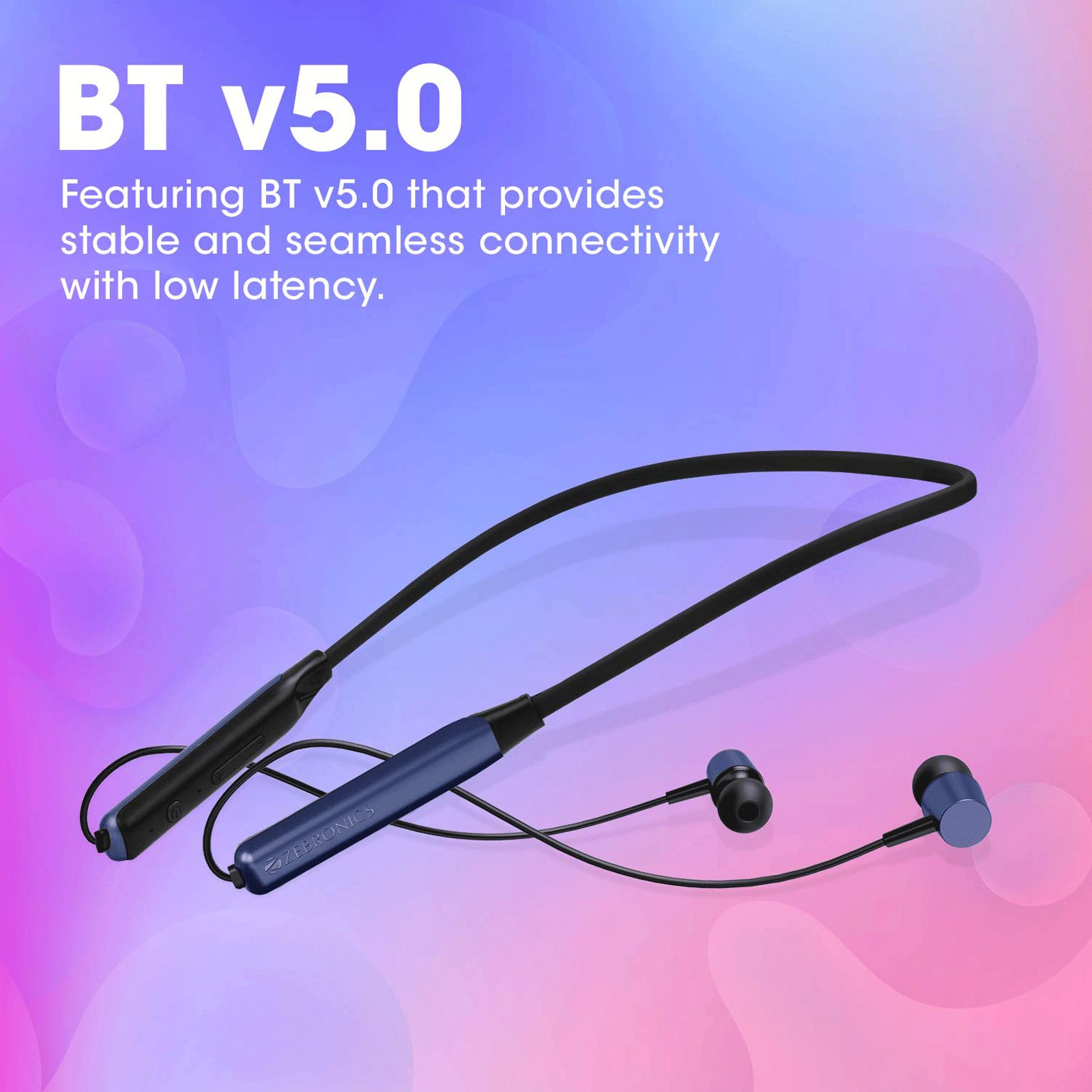 ZEBRONICS Evolve Neckband (17 Hours Playtime, Blue) ZEBRONICS Evolve Neckband (17 Hours Playtime, Blue)_7