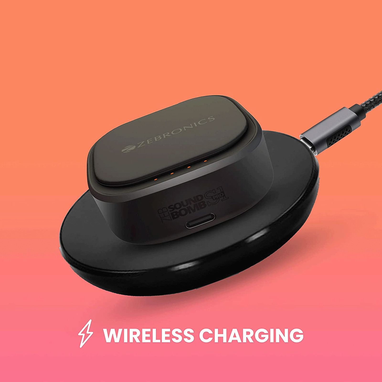 ZEBRONICS Sound Bomb S1 Pro TWS Earbuds (Splashproof, 18 Hours Playback, Black) ZEBRONICS Sound Bomb S1 Pro TWS Earbuds (Splashproof, 18 Hours Playback, Black)_8