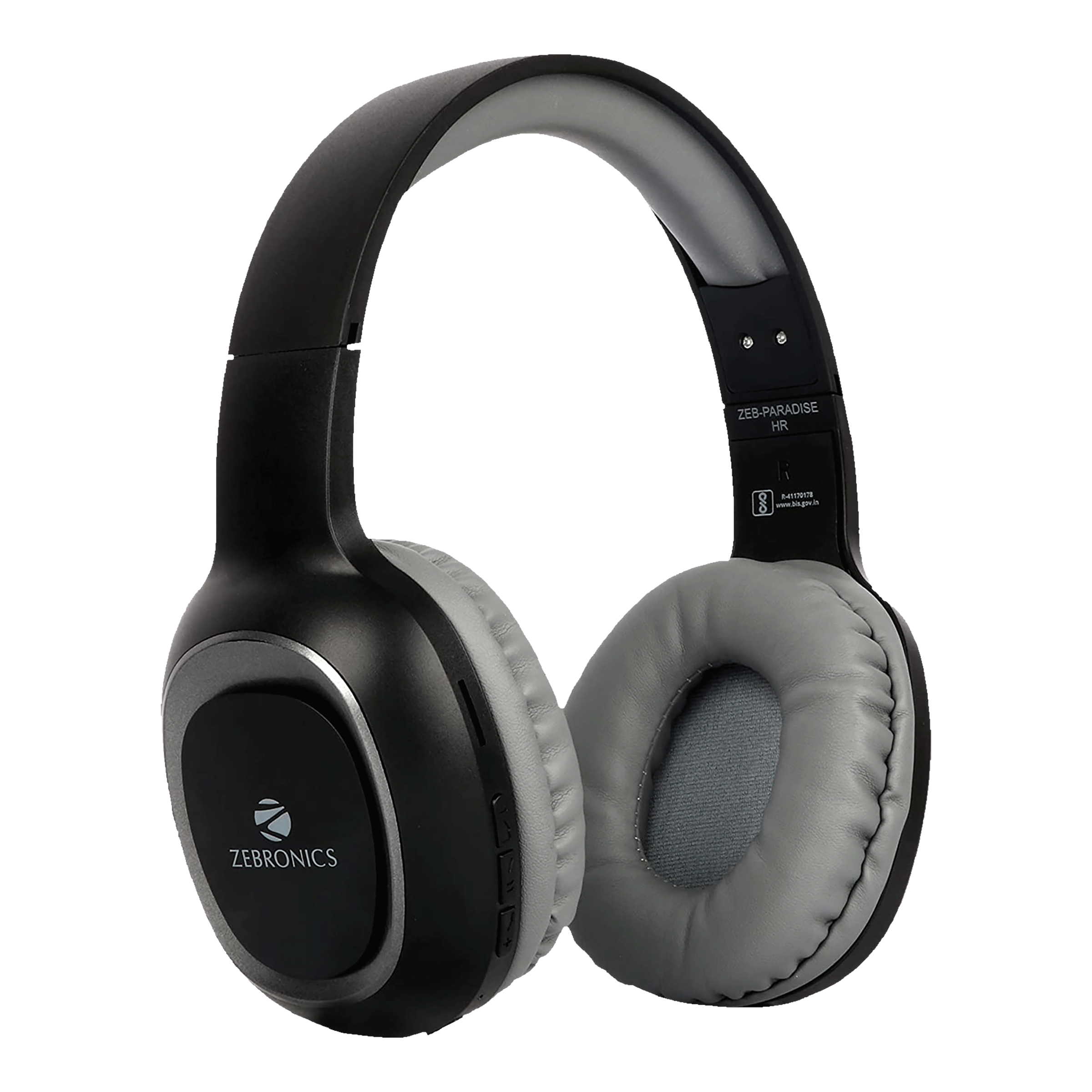 ZEBRONICS Paradise Bluetooth Headphone with Mic (15 Hours Playtime, Over Ear, Black)_1