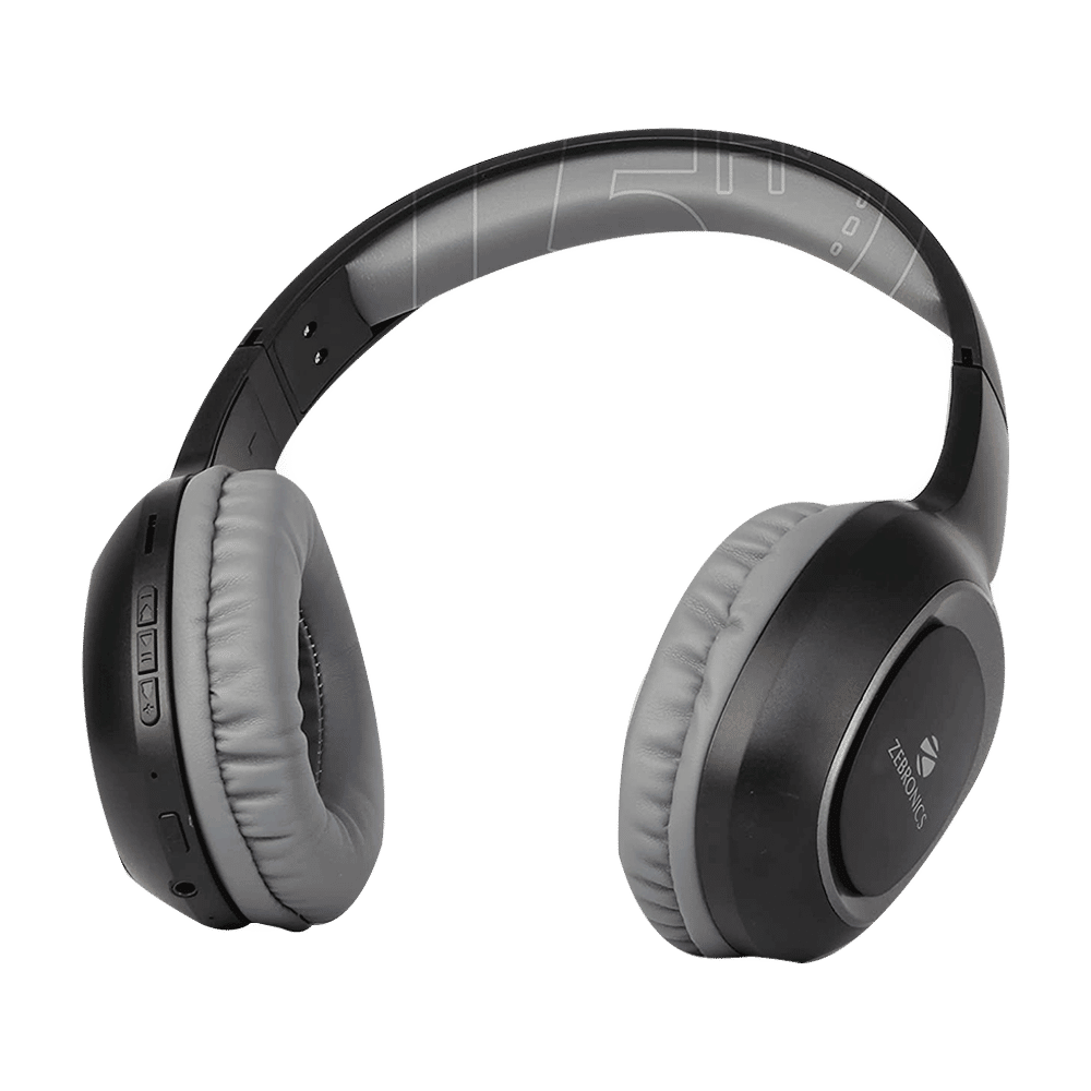 ZEBRONICS Paradise Bluetooth Headphone with Mic (15 Hours Playtime, Over Ear, Black)_3