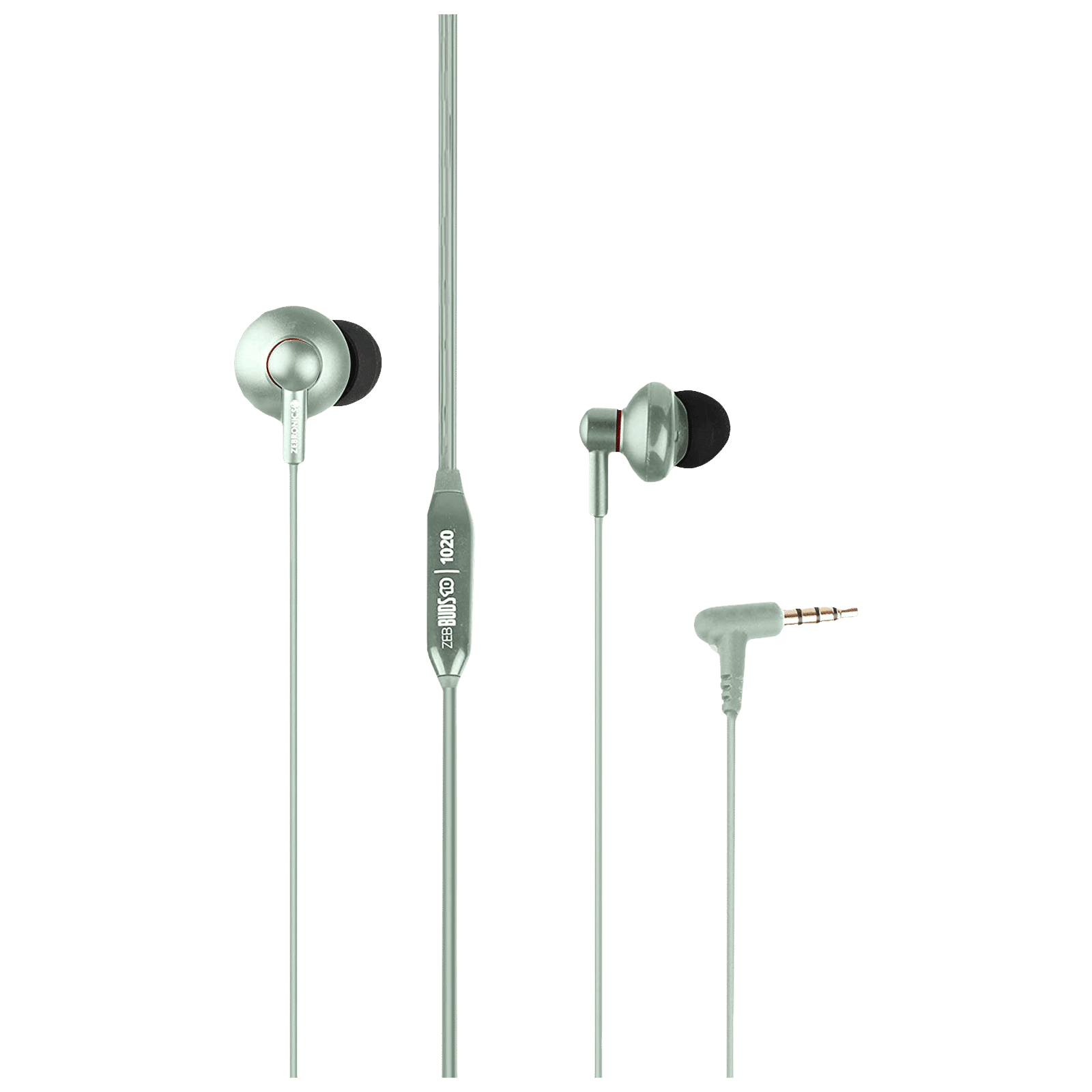 ZEBRONICS Buds 10 Wired Earphone with Mic (In Ear, Green)_1