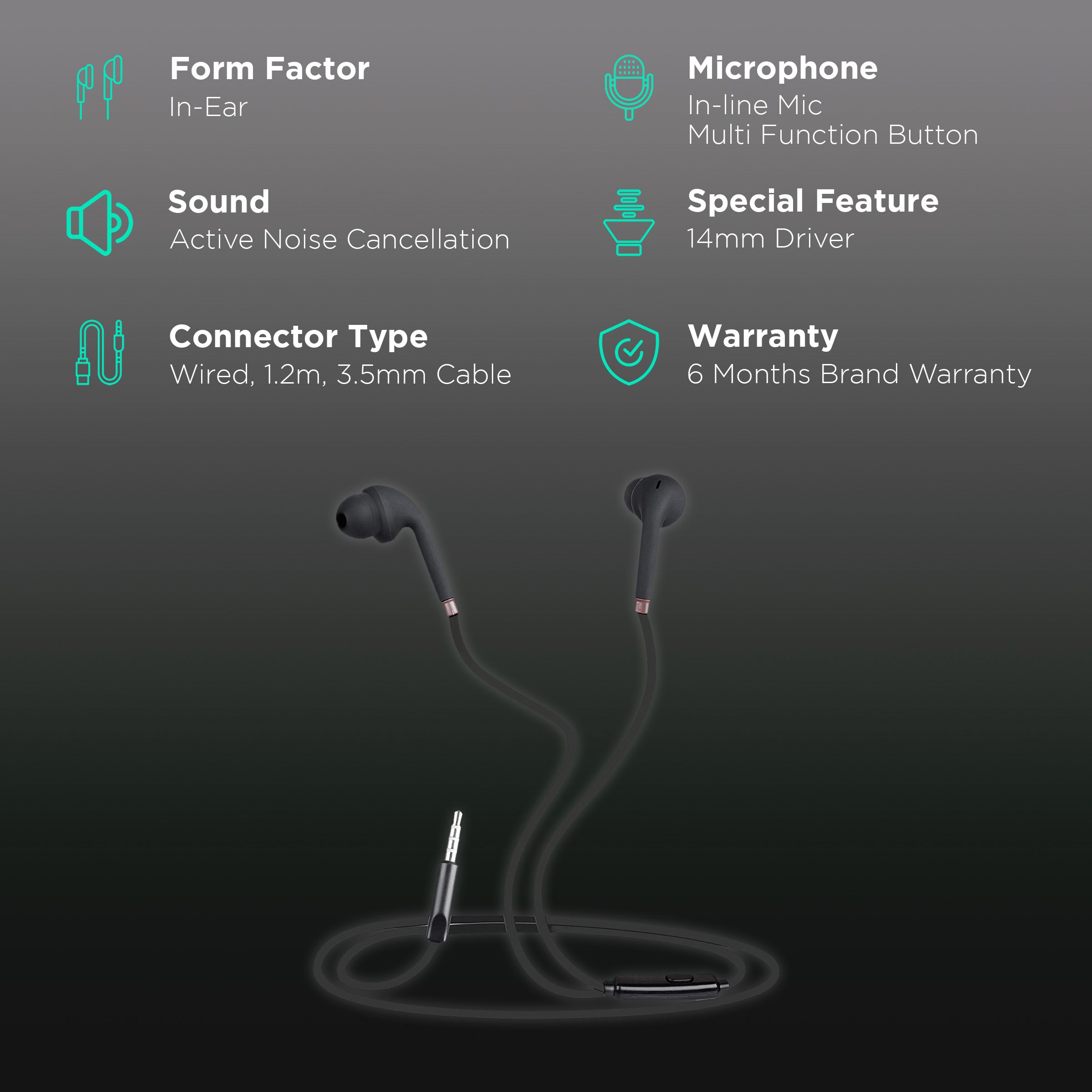 ZEBRONICS Corolla Wired Earphone with Mic (In Ear, Black) ZEBRONICS Corolla Wired Earphone with Mic (In Ear, Black)_2