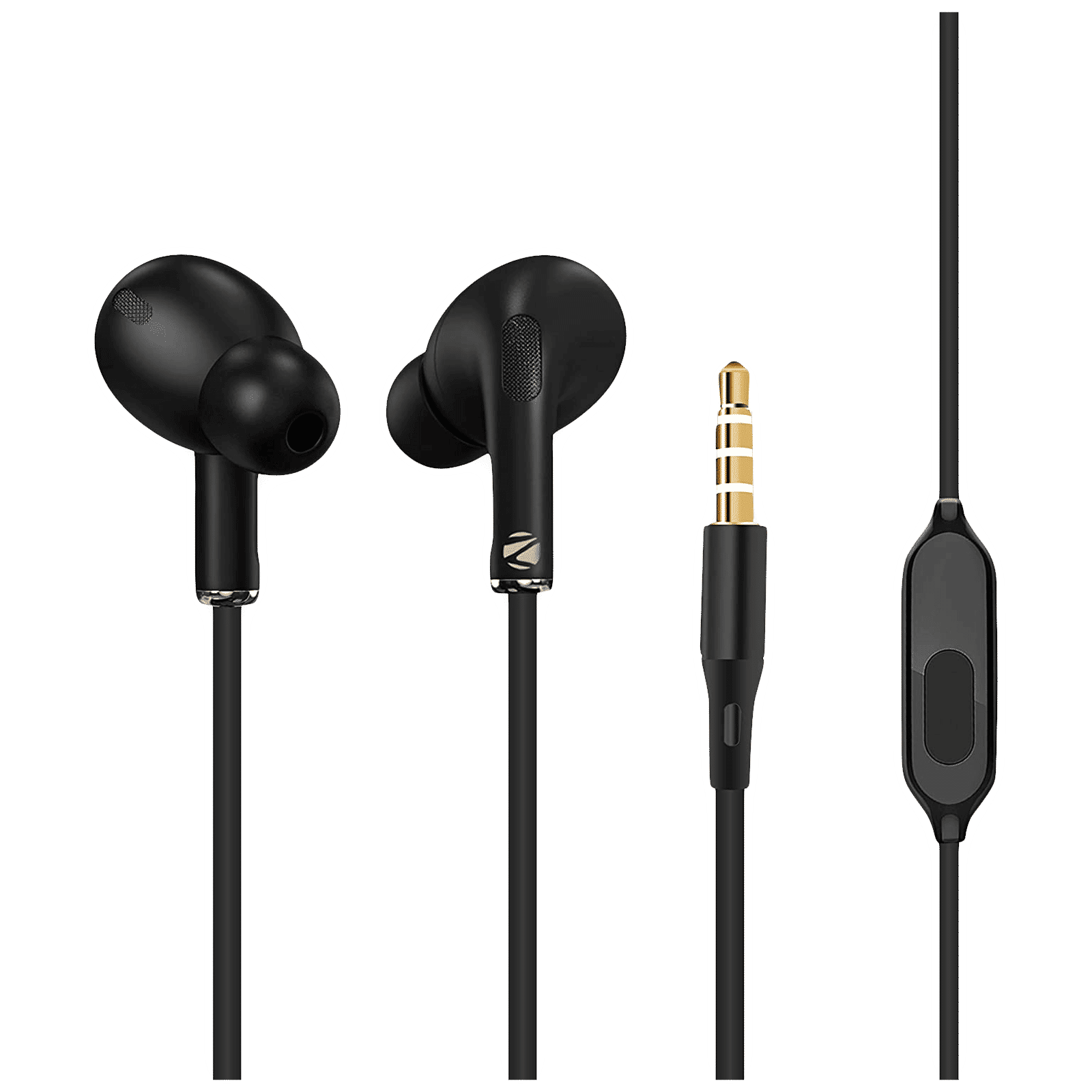 ZEBRONICS Tulip Wired Earphone with Mic (In Ear, Black)_1