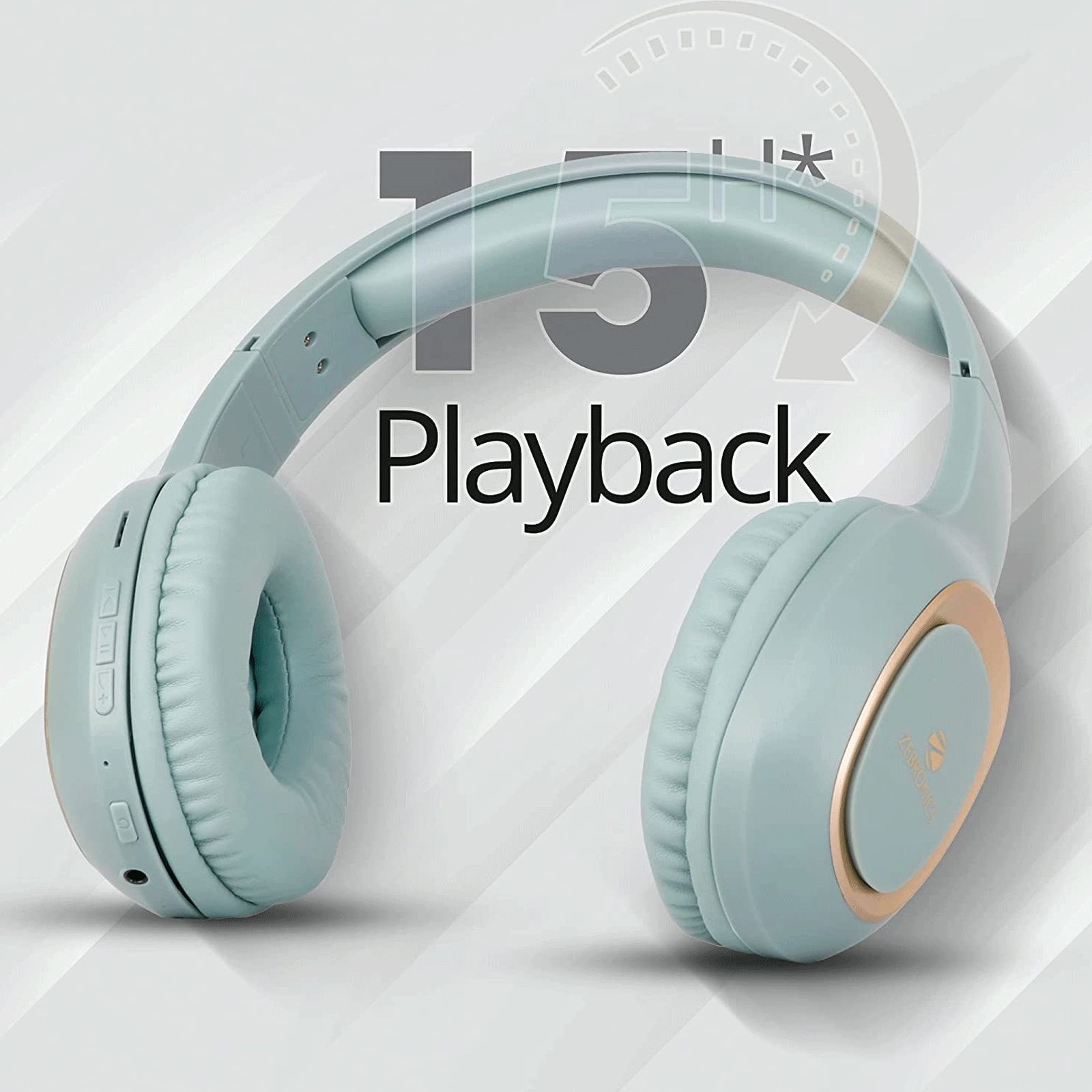 ZEBRONICS Paradise Bluetooth Headphone with Mic (15 Hours Playback, Over Ear, Green) ZEBRONICS Paradise Bluetooth Headphone with Mic (15 Hours Playback, Over Ear, Green)_7