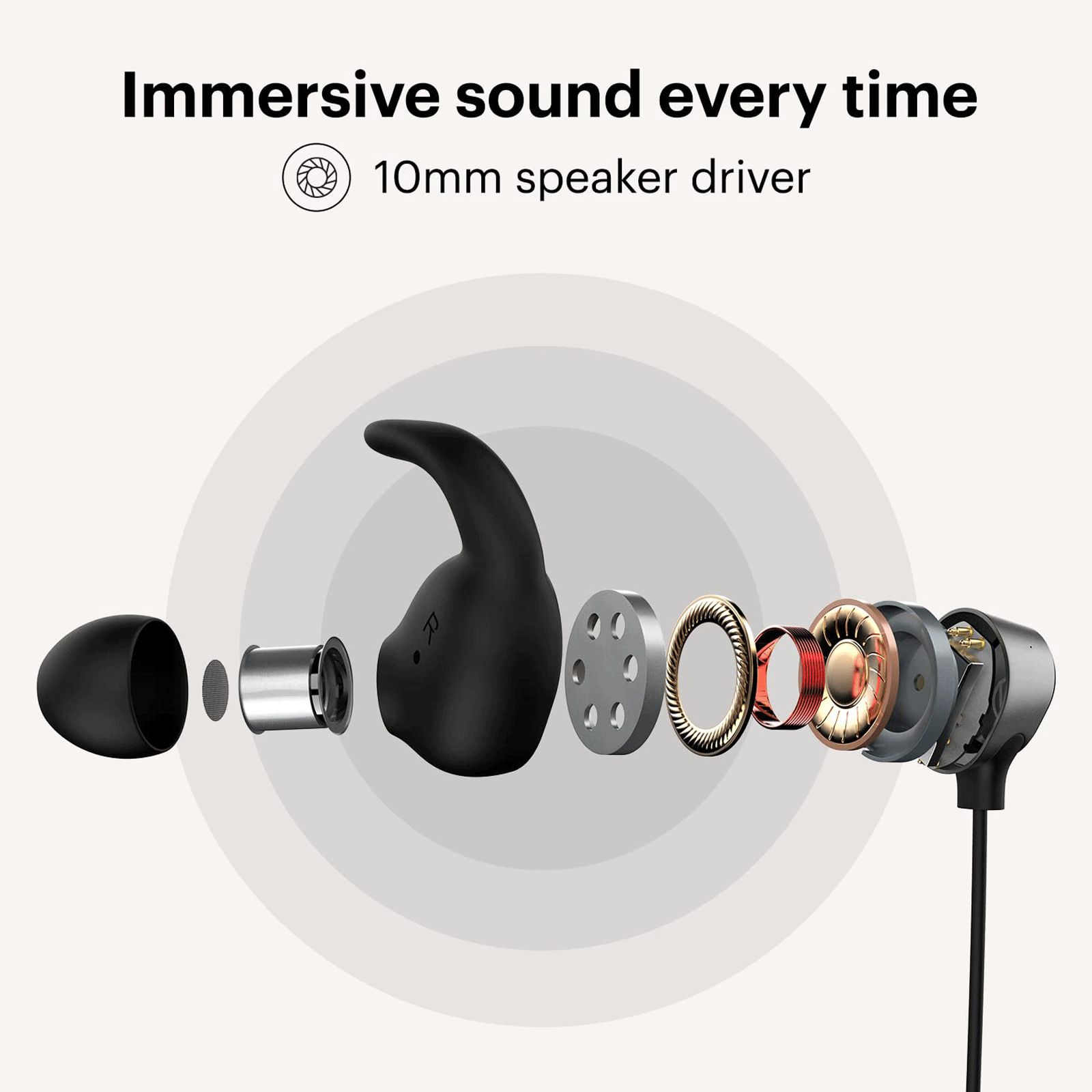 noise Sense Neckband with Noise Isolation (IPX5 Water Resistant, 25 Hours Playtime, Jet Black) noise Sense Neckband with Noise Isolation (IPX5 Water Resistant, 25 Hours Playtime, Jet Black)_5