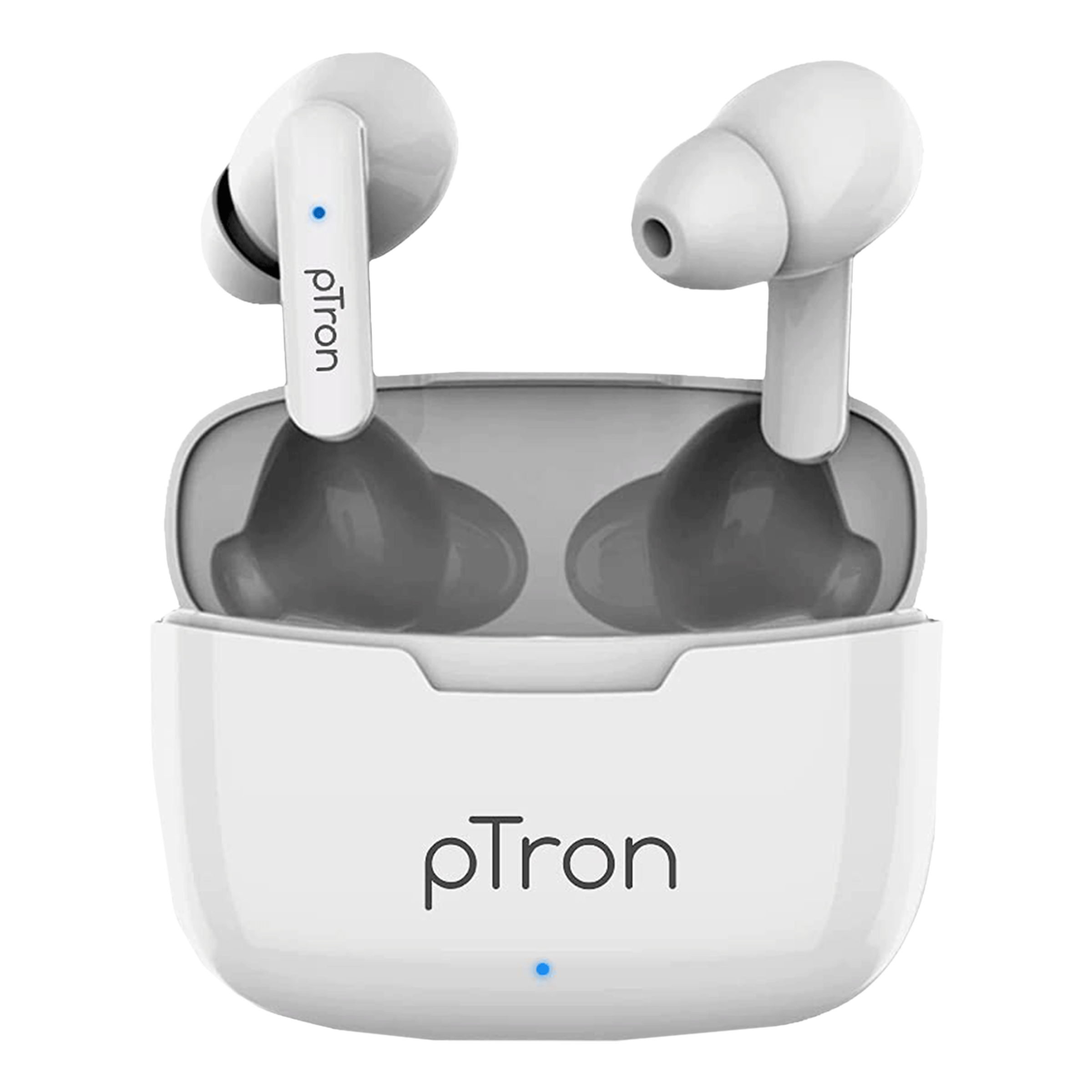 pTron Bassbuds Duo 140318114 TWS Earbuds with Passive Noise Cancellation (IPX4 Water Resistant, 15 Hours Playback, White)_1