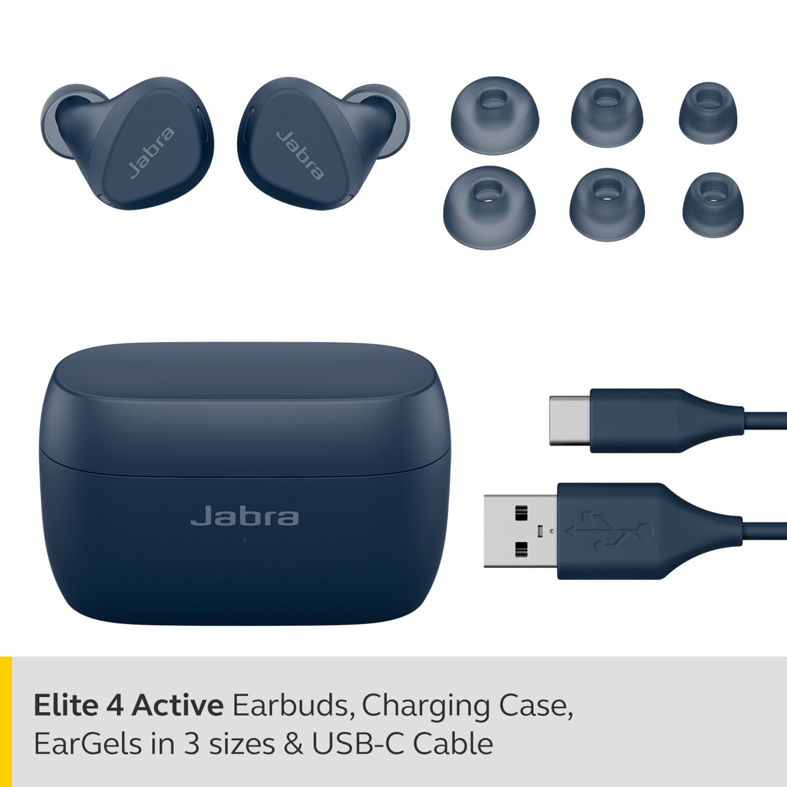 Jabra Elite 4 Active TWS Earbuds with Active Noise Cancellation (IP57 Water & Sweatproof, 28 Hours Playback, Navy Blue) Jabra Elite 4 Active TWS Earbuds with Active Noise Cancellation (IP57 Water & Sweatproof, 28 Hours Playback, Navy Blue)_3
