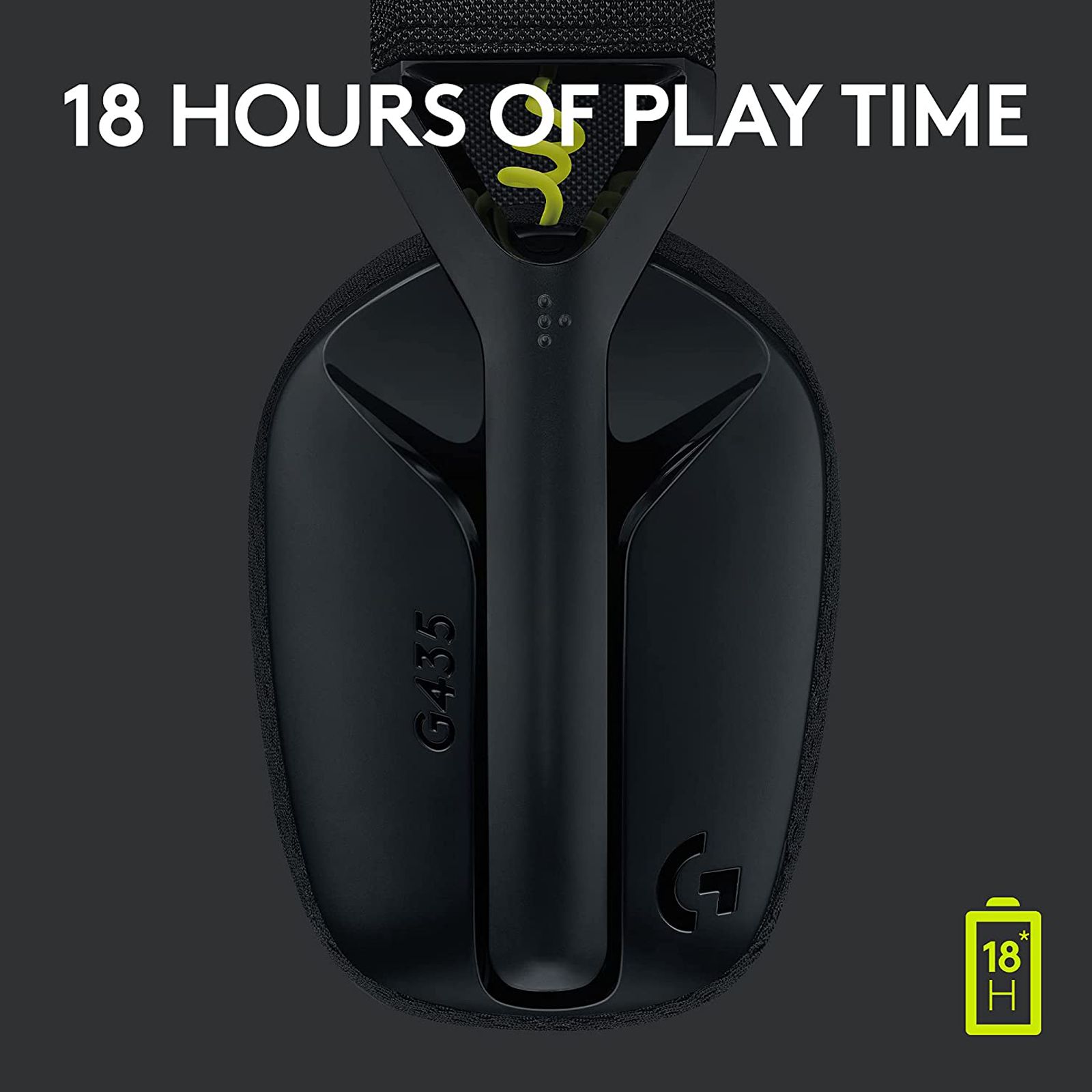 logitech G435 981-001051 Bluetooth Gaming Headphone(18 Hours Playback, Over Ear, Black/Neon Yellow) logitech G435 981-001051 Bluetooth Gaming Headphone(18 Hours Playback, Over Ear, Black/Neon Yellow)_5