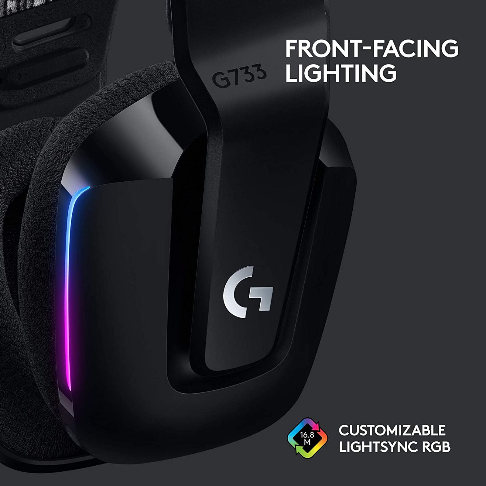 logitech G733 981-000867 Bluetooth Gaming Headphone (29 Hours Playback, Over Ear, Black) logitech G733 981-000867 Bluetooth Gaming Headphone (29 Hours Playback, Over Ear, Black)_6