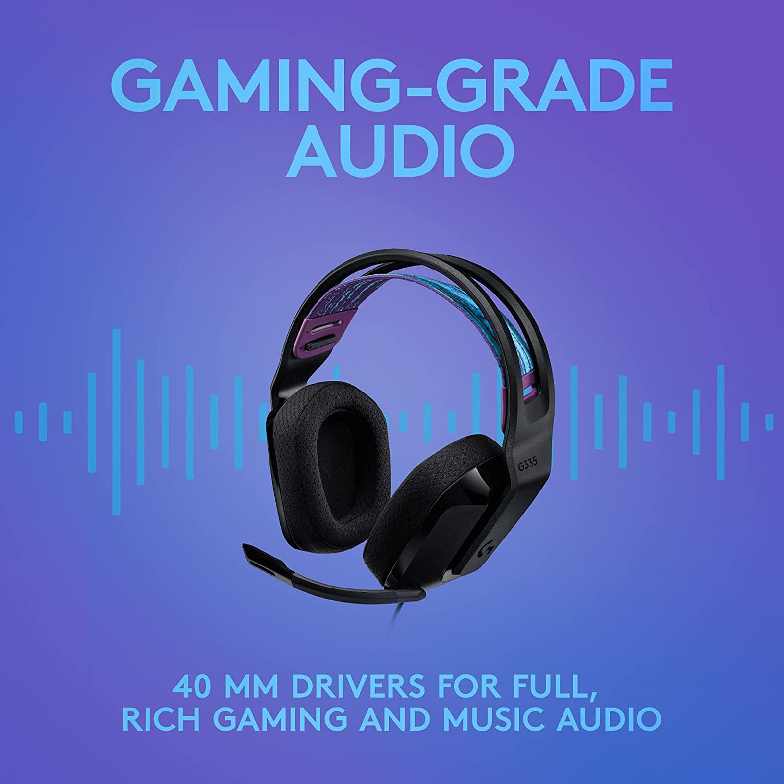 logitech G335 981-000979 Wired Headphone with Mic (Over Ear, Black)_5