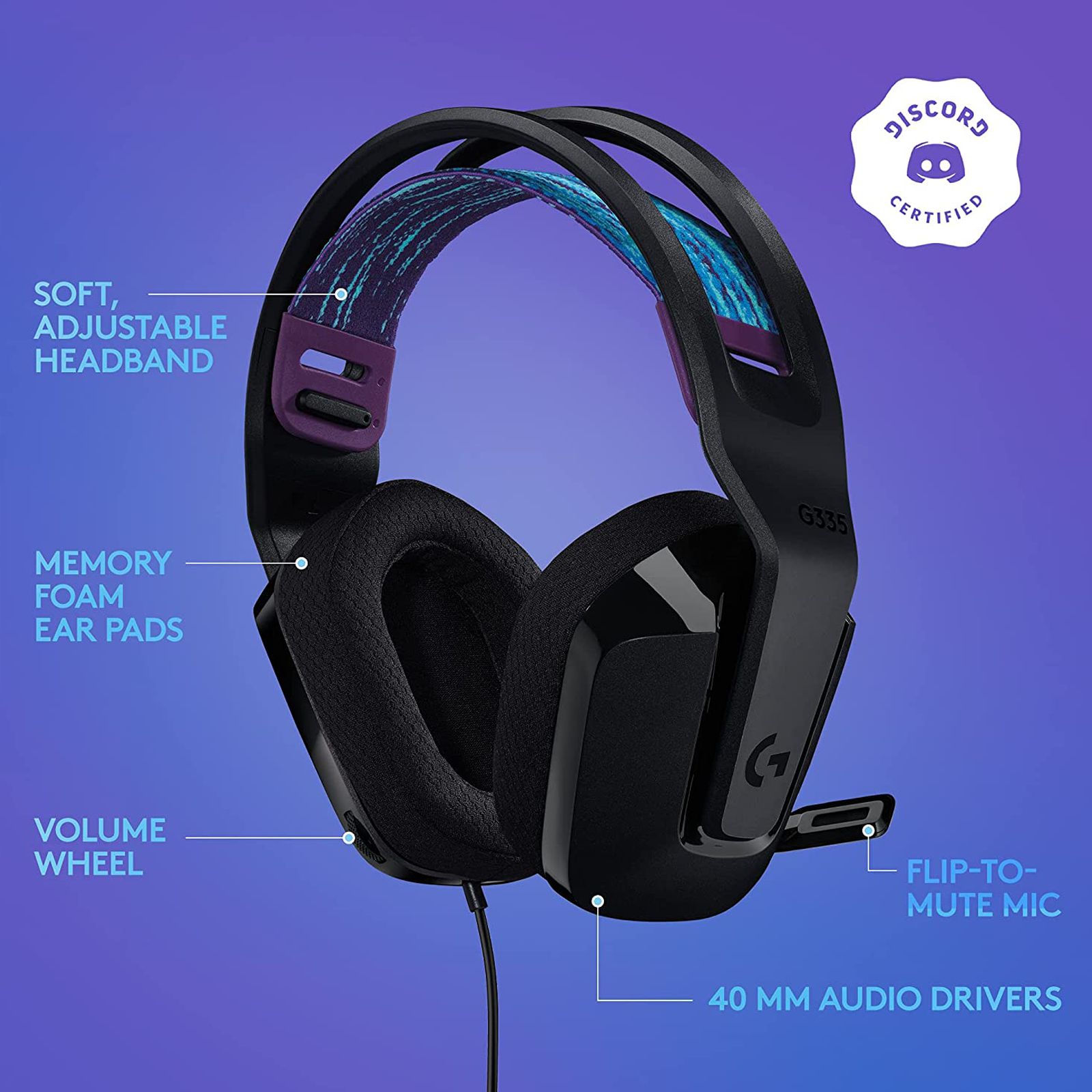 logitech G335 981-000979 Wired Headphone with Mic (Over Ear, Black)_6