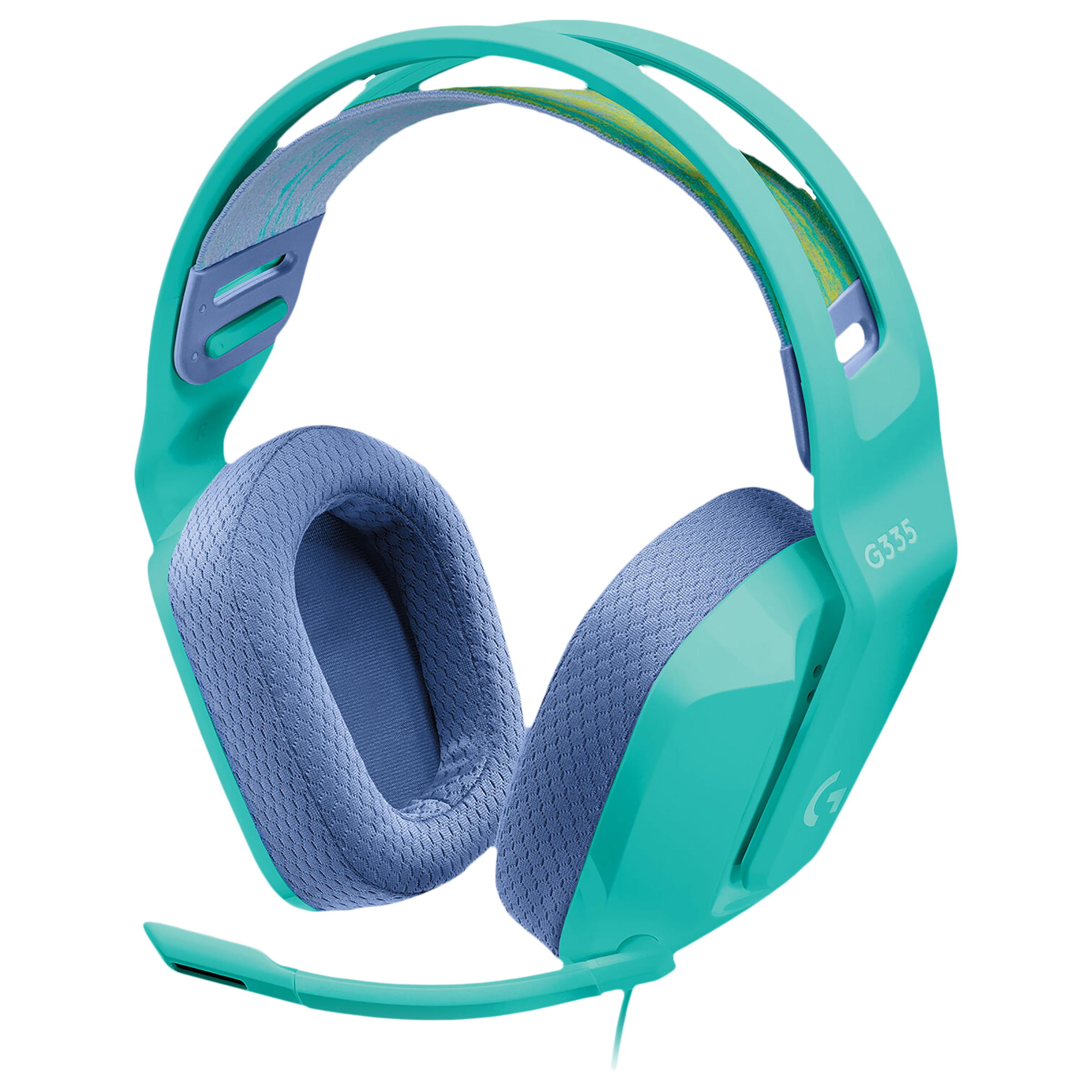 logitech G Series G335 Wired Gaming Headset with Passive Noise Cancellation (Built-in Controls, Over Ear, Mint)_1