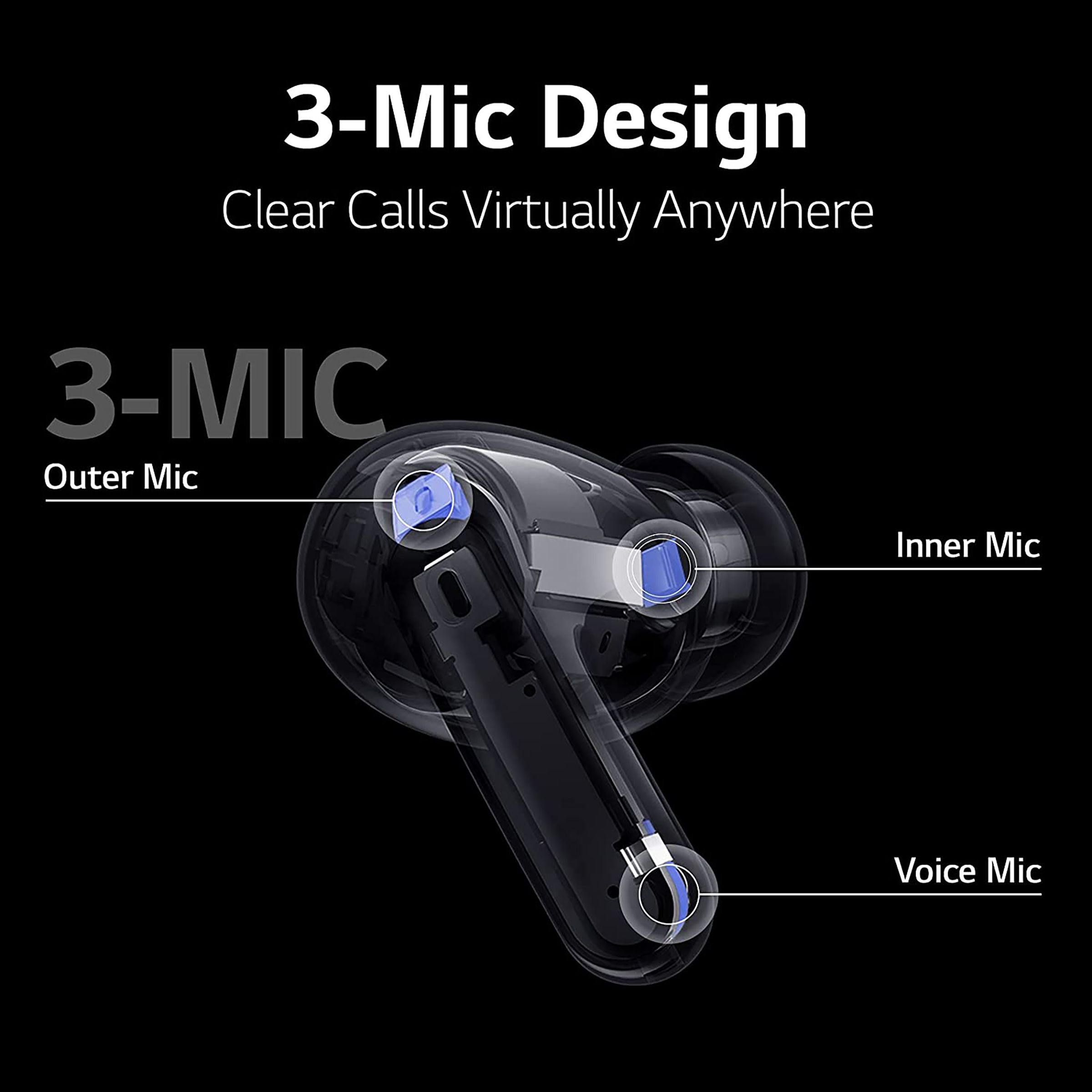 LG Tone Free TONE-FP9.CINDLLK TWS Earbuds with Active Noise Cancellation (IPX4 Sweat & Water Resistant, 15 Hours Playback, Charcoal Black)_10