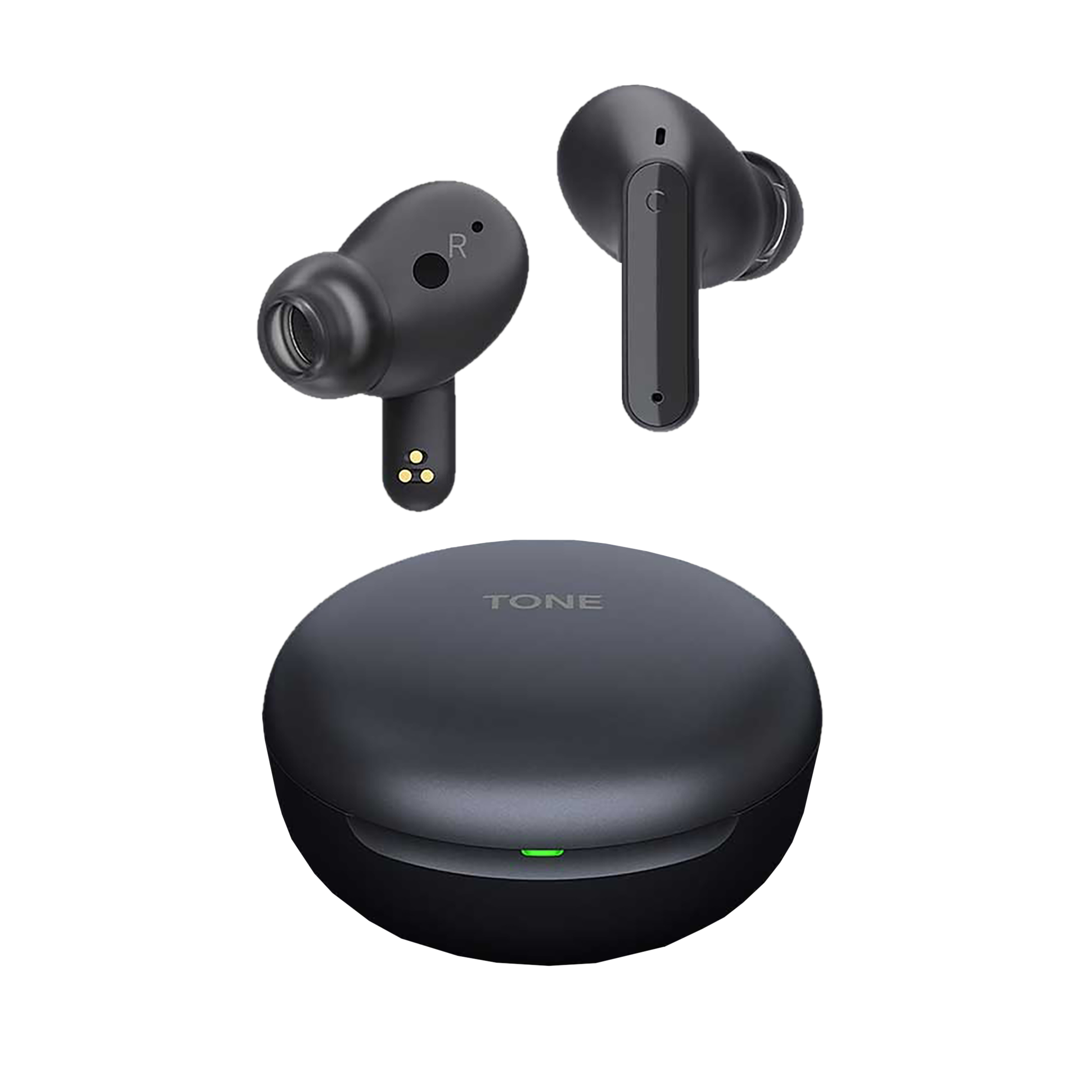 LG Tone Free TONE-FP5.CINDLLK TWS Earbuds with Active Noise Cancellation (IPX4 Sweat & Water Resistant, 22 Hours Playback, Charcoal Black)_1
