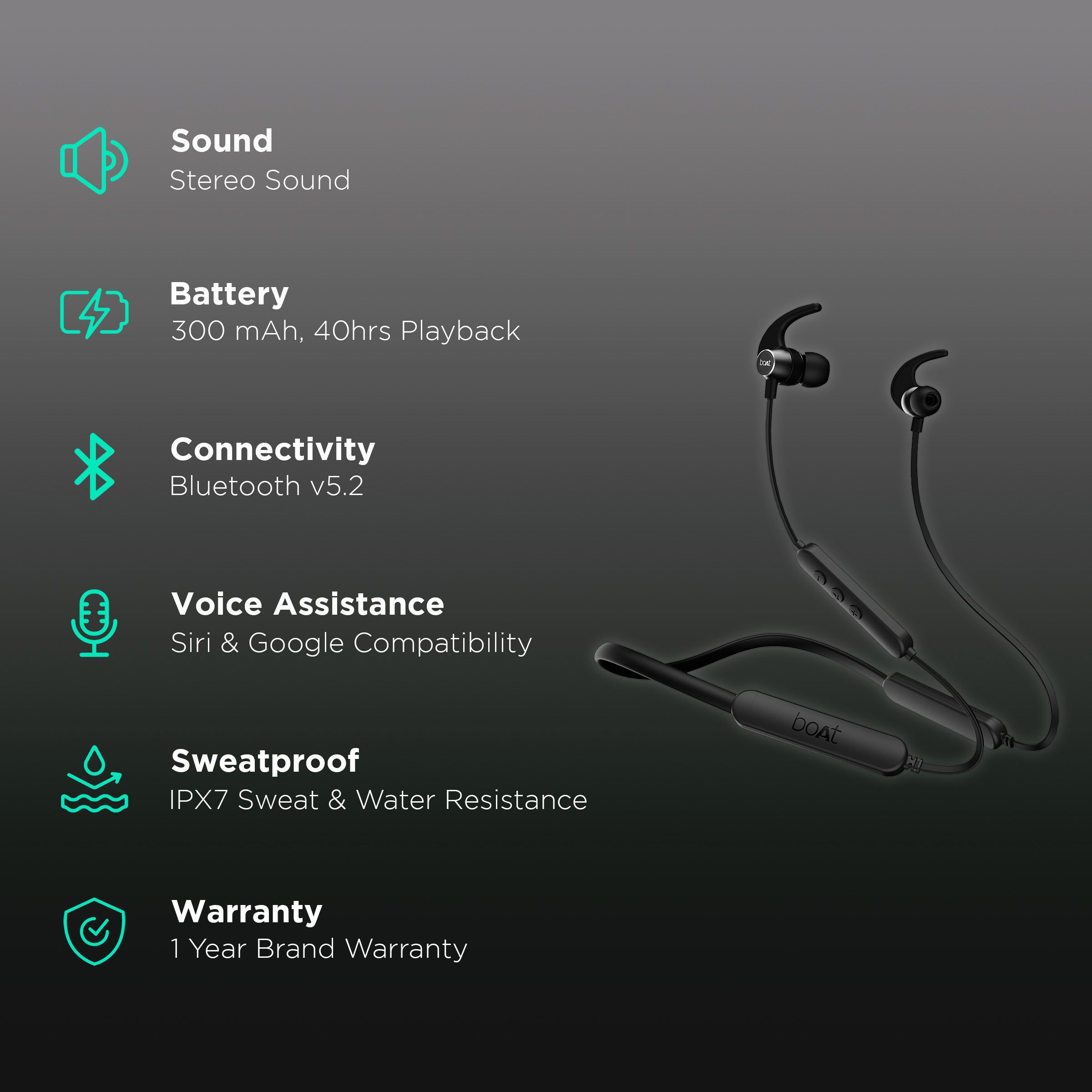 boAt Rockerz 258 Pro+ Wireless Neckband (IPX7 Water And Sweat Resistant, Voice Assistant Supported, Active Black) boAt Rockerz 258 Pro+ Wireless Neckband (IPX7 Water And Sweat Resistant, Voice Assistant Supported, Active Black)_2