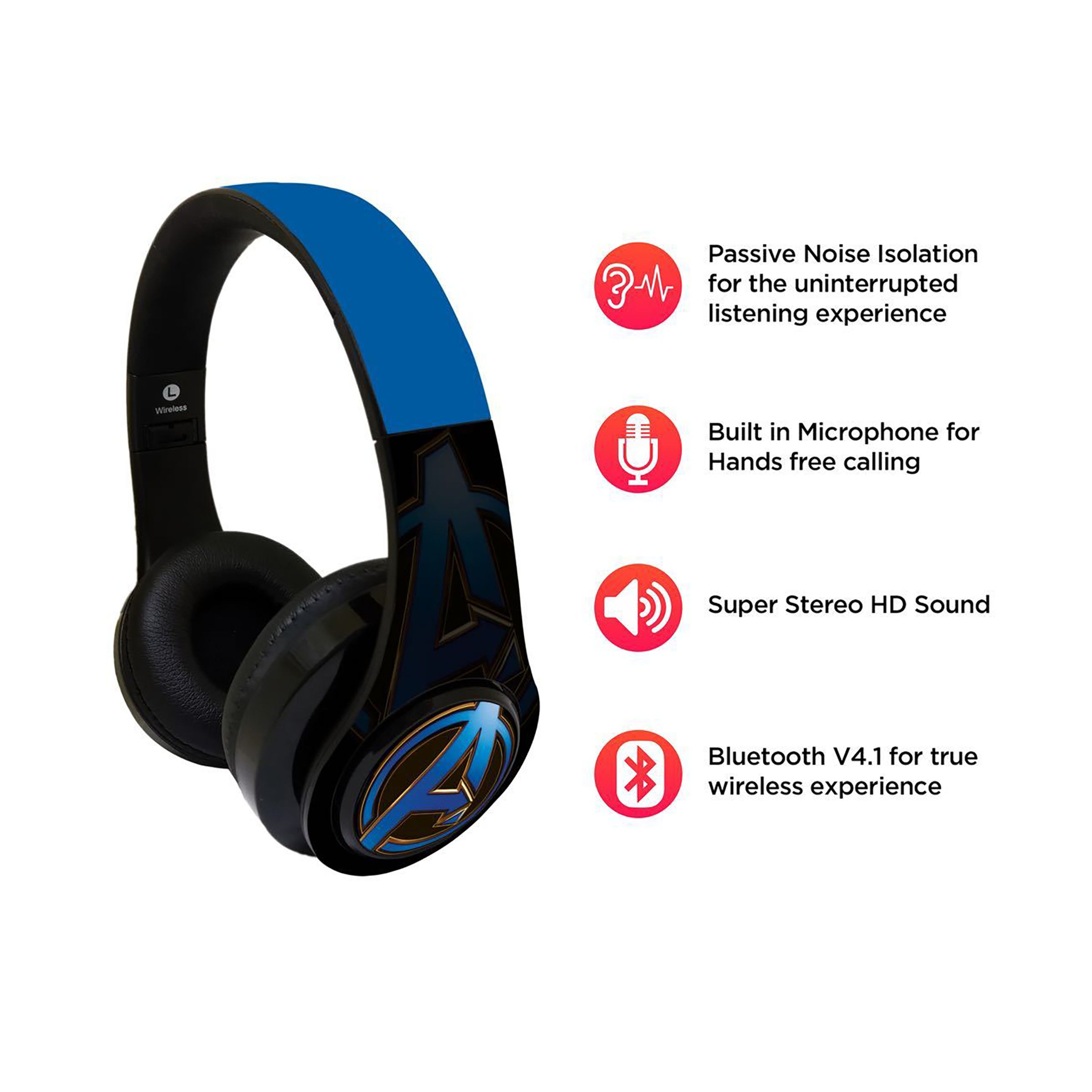macmerise Endgame Logo Decibel SODCIBLMM4482 Bluetooth Headphone with Mic (Built In FM Radio, On Ear, Multicolor) macmerise Endgame Logo Decibel SODCIBLMM4482 Bluetooth Headphone with Mic (Built In FM Radio, On Ear, Multicolor)_7