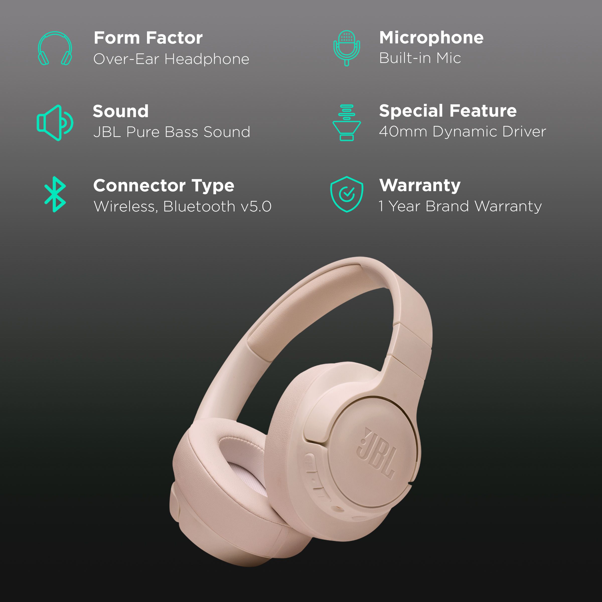 JBL Tune 710 JBLT710BTBLS Bluetooth Headphone with Mic (50 Hours Playback, Over Ear, Blush) JBL Tune 710 JBLT710BTBLS Bluetooth Headphone with Mic (50 Hours Playback, Over Ear, Blush)_2