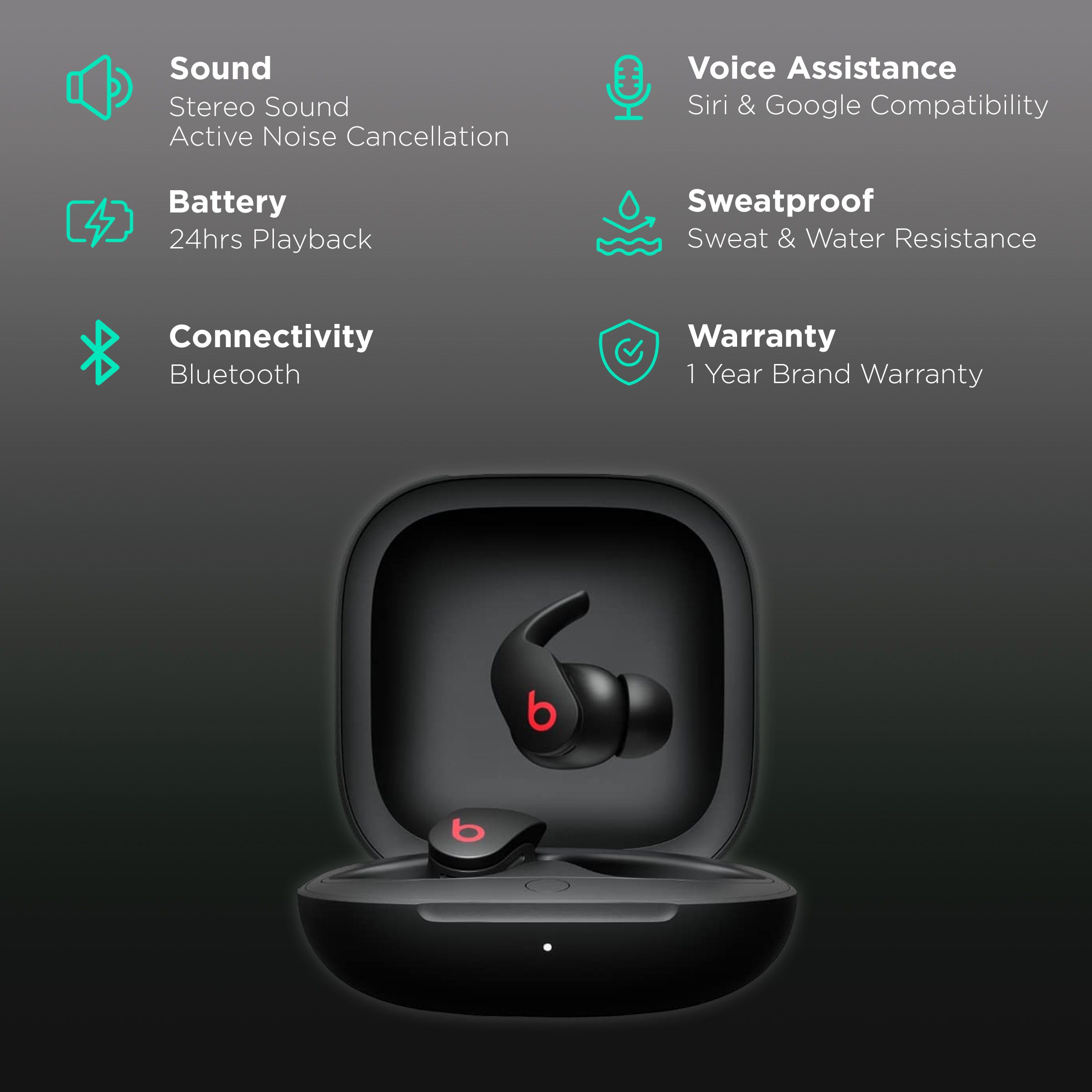 beats Fit Pro MK2F3ZM/A TWS Earbuds with Active Noise Cancellation (Sweat & Water Resistant, 24 Hours Playtime, Beats Black) beats Fit Pro MK2F3ZM/A TWS Earbuds with Active Noise Cancellation (Sweat & Water Resistant, 24 Hours Playtime, Beats Black)_2