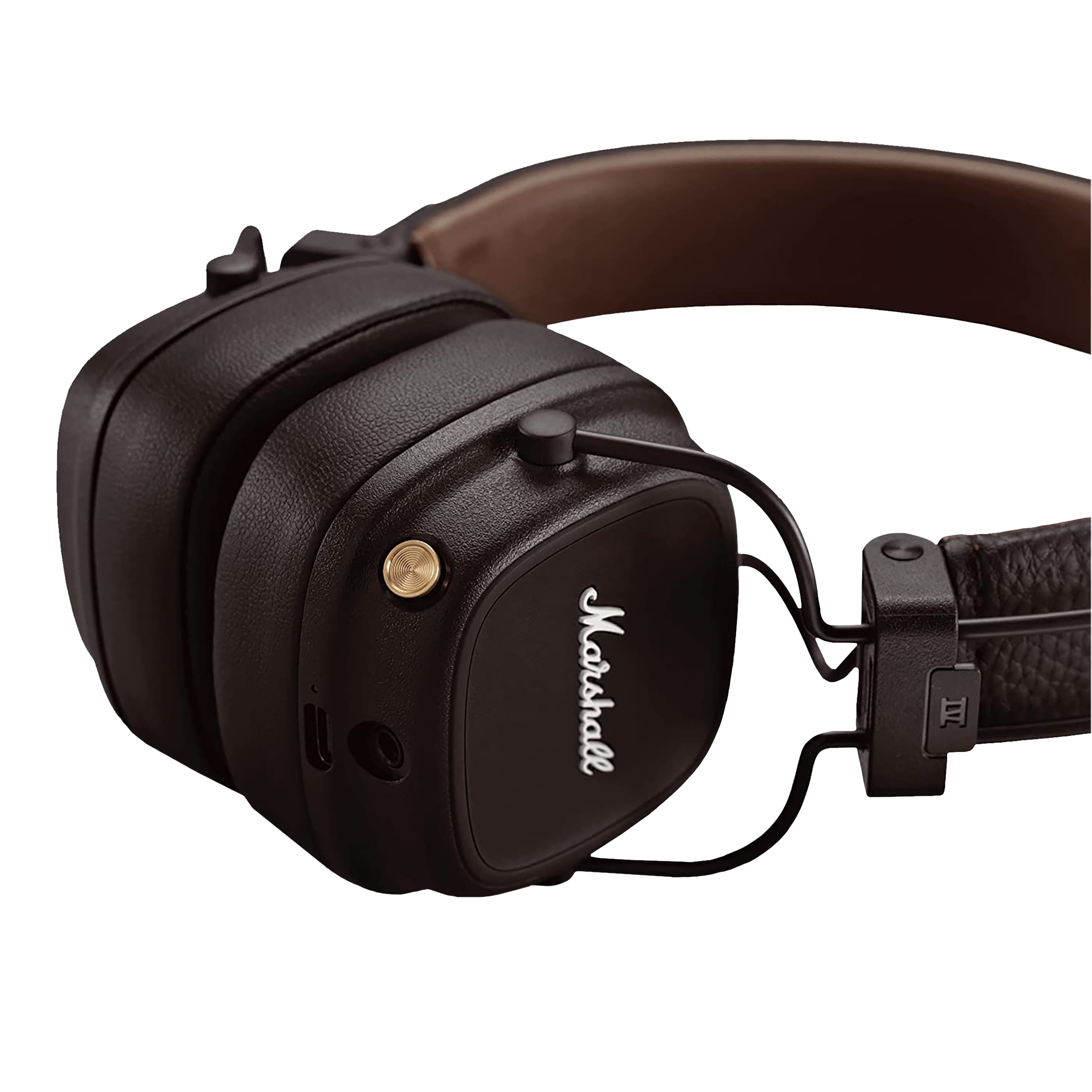 Marshall Major IV MS-MAJ4BT-BRN Bluetooth Headphone with Mic (80+ Playback, On Ear, Brown)_5